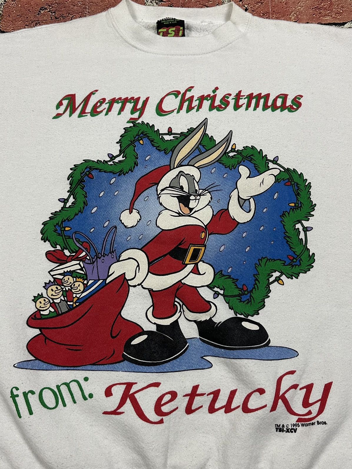 Warner Bros Looney Tunes Sweatshirt Bugs Bunny Santa Christmas Kentucky Size US L / EU 52-54 / 3 - 3 Thumbnail
