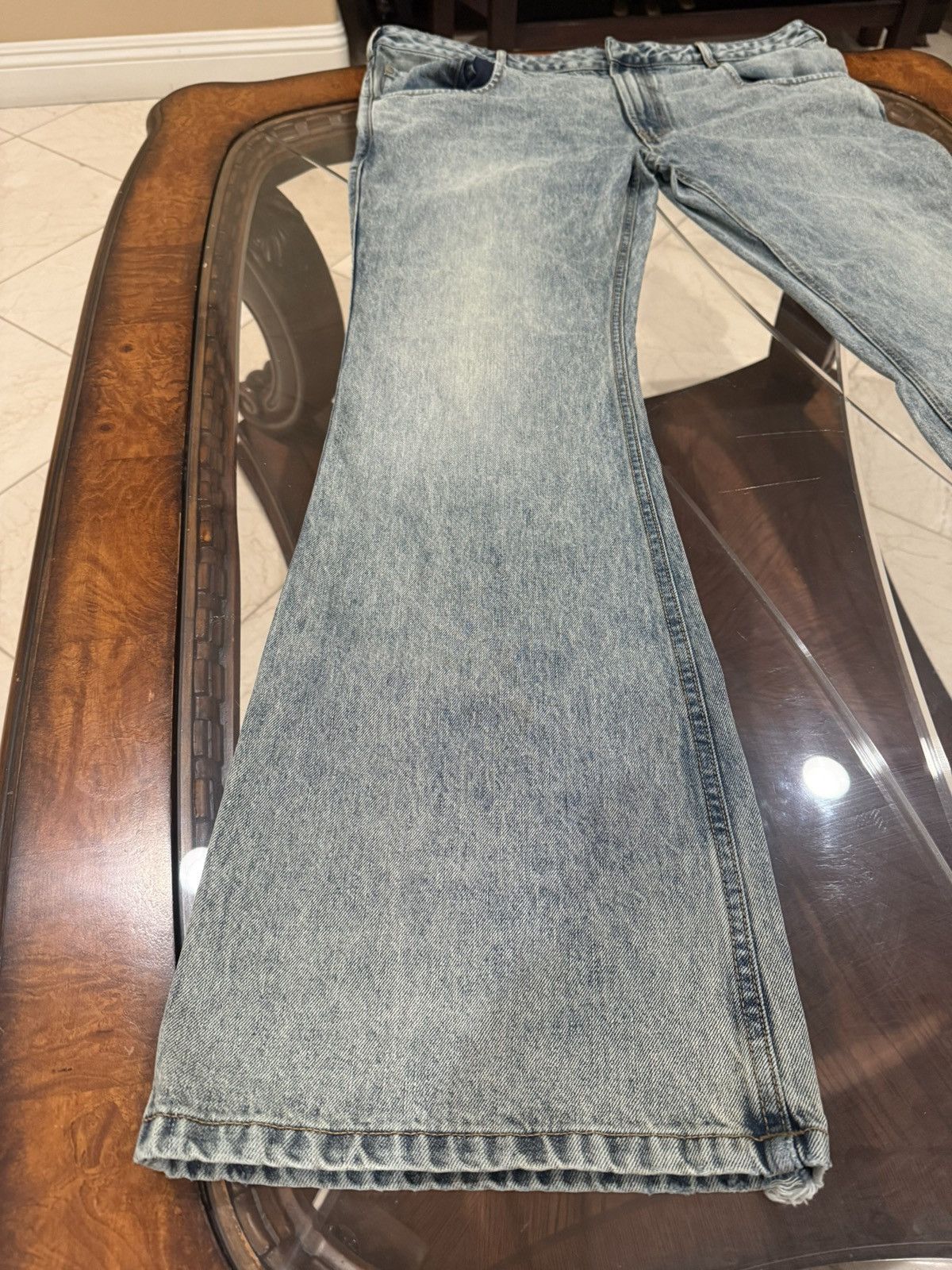 Entire Studios Entire Studios Slim Flared Jeans – Surface Wave Wash Size US 34 / EU 50 - 2 Thumbnail