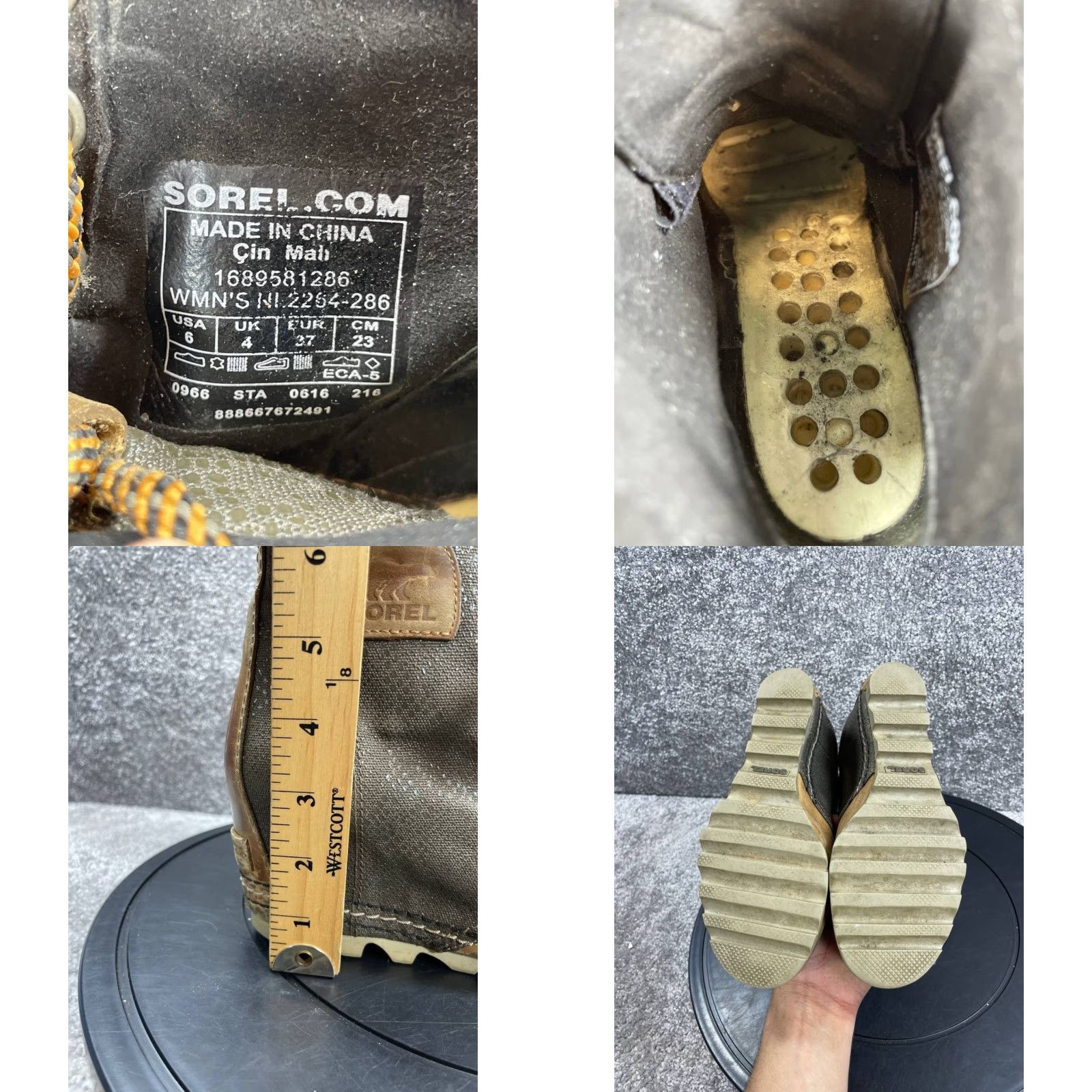 SOREL VINTAGE Sorel Women’s Bootie Shoes Size 6 US Brown Leather Waterproof Wedge Ankle Casual Fall Winter Size US 6 / IT 36 - 8 Thumbnail