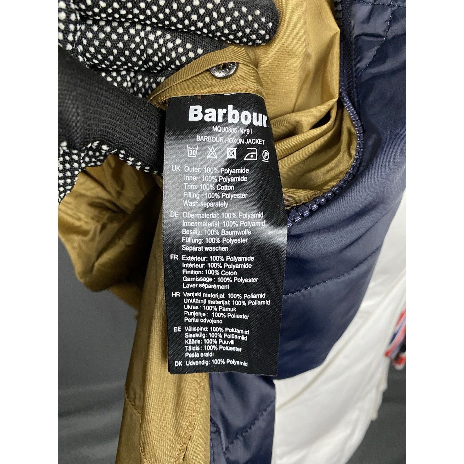 Barbour MINT! Barbour Hoxun Men's Blue Quilted Jacket Size M Size US M / EU 48-50 / 2 - 13 Thumbnail
