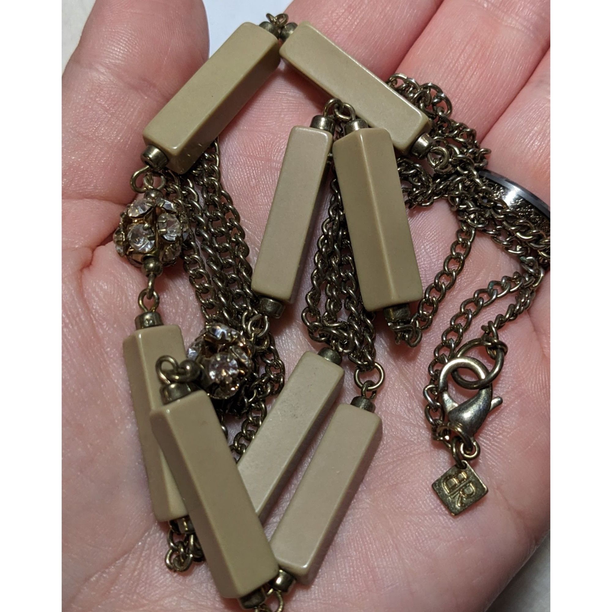 Banana Republic Preppy Beige Banana Republic Chain Station Necklace Size ONE SIZE - 8 Thumbnail