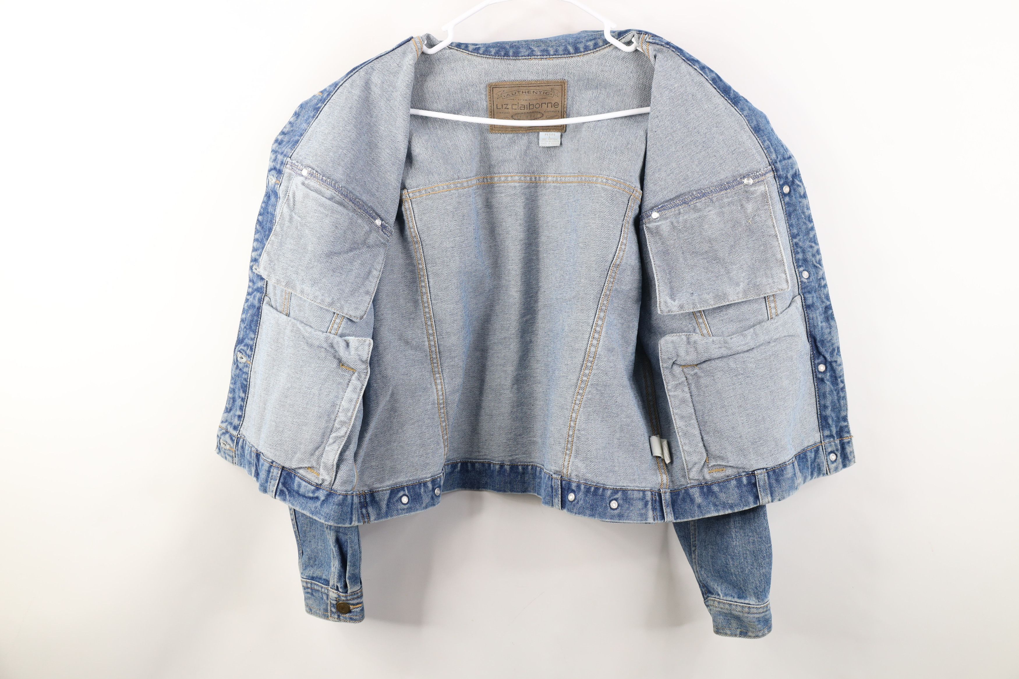 Vintage Vintage 90s Streetwear Babydoll Denim Jean Trucker Jacket Size L / US 10 / IT 46 - 10 Thumbnail