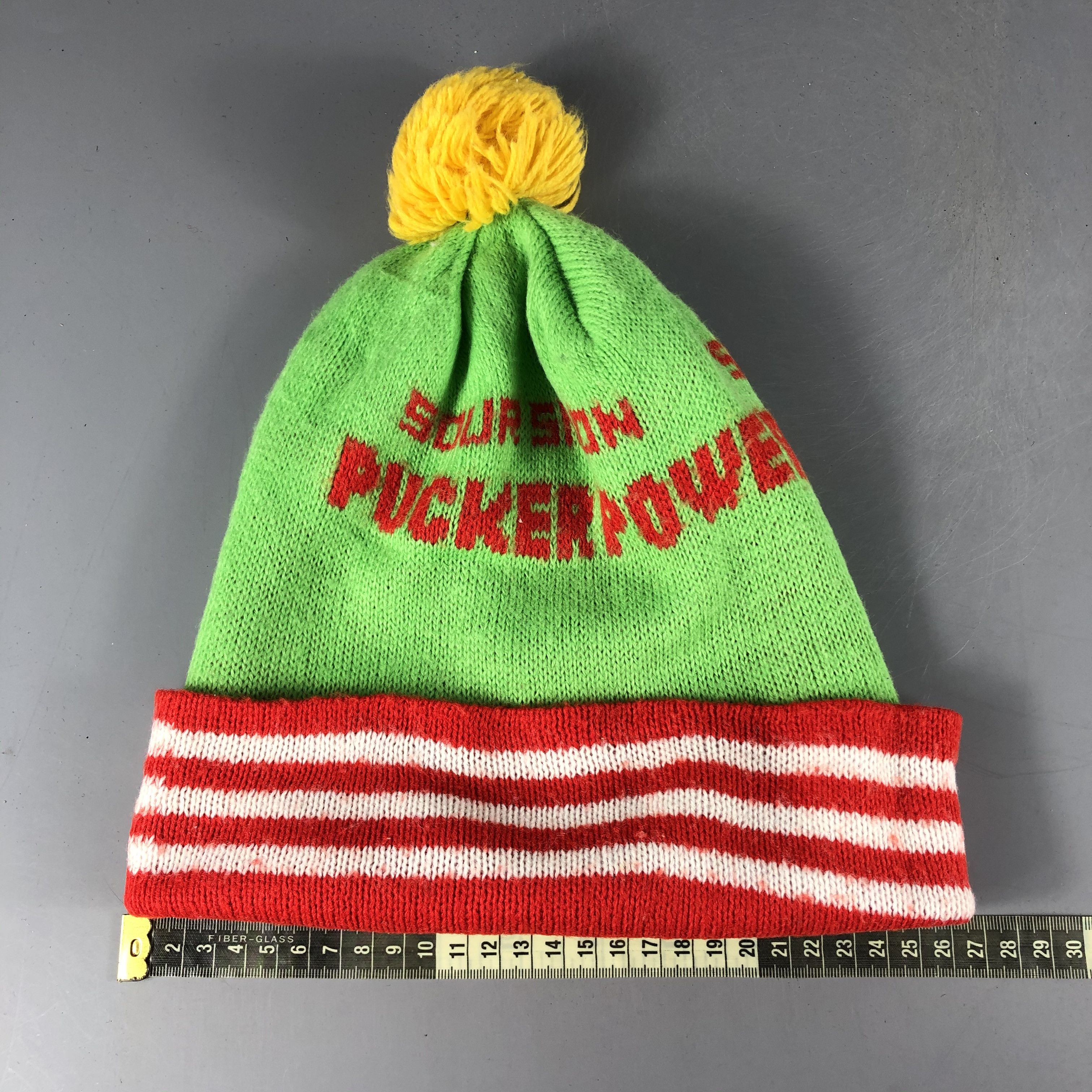 Japanese Brand × Vintage Puckerpower Stripe Bobble Beanie Snow Hat Snow Cap -D933 Size ONE SIZE - 3 Thumbnail