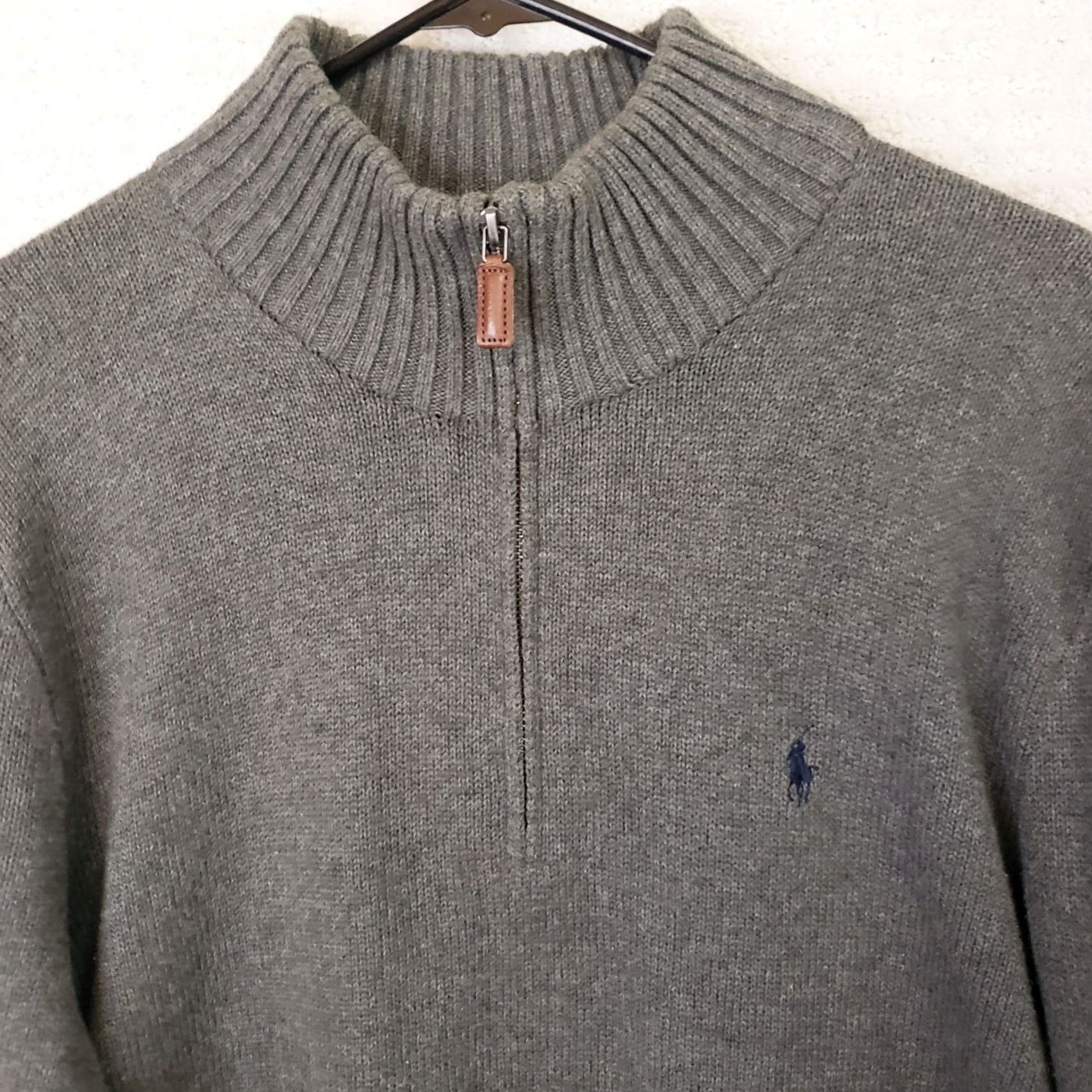 Polo Ralph Lauren Polo Ralph Lauren Sweater Men L Gray Cotton Knit 1/4 Zip Mock Neck Polo Ralph Lauren Sweater L Gray Cotton Knit 1/4 Zip Mock Neck Size US L / EU 52-54 / 3 - 3 Thumbnail