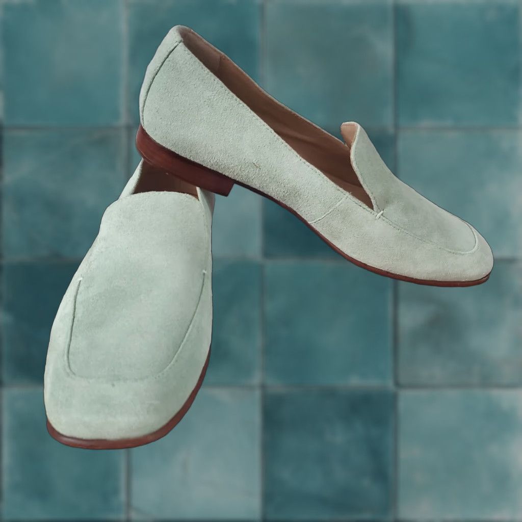 Elizabeth and James Elizabeth and James Cassi Suede Loafers Womens 7B Mint Green Slip On Flats Size US 7 / IT 37 - 1 Thumbnail