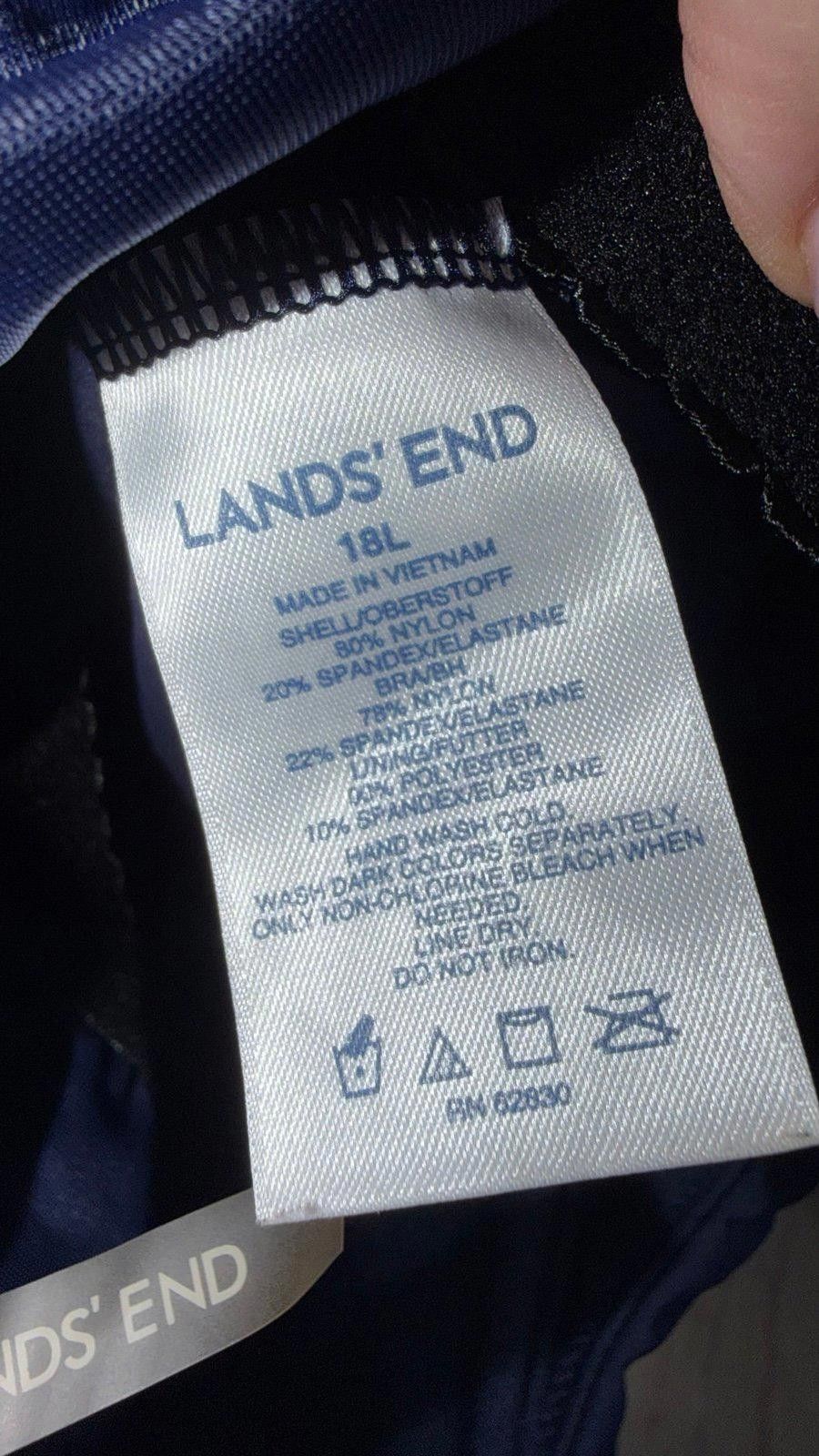 Lands' End Lands' End Square-Neck Underwire Tankini Swimsuit Top 18L Size ONE SIZE - 8 Thumbnail