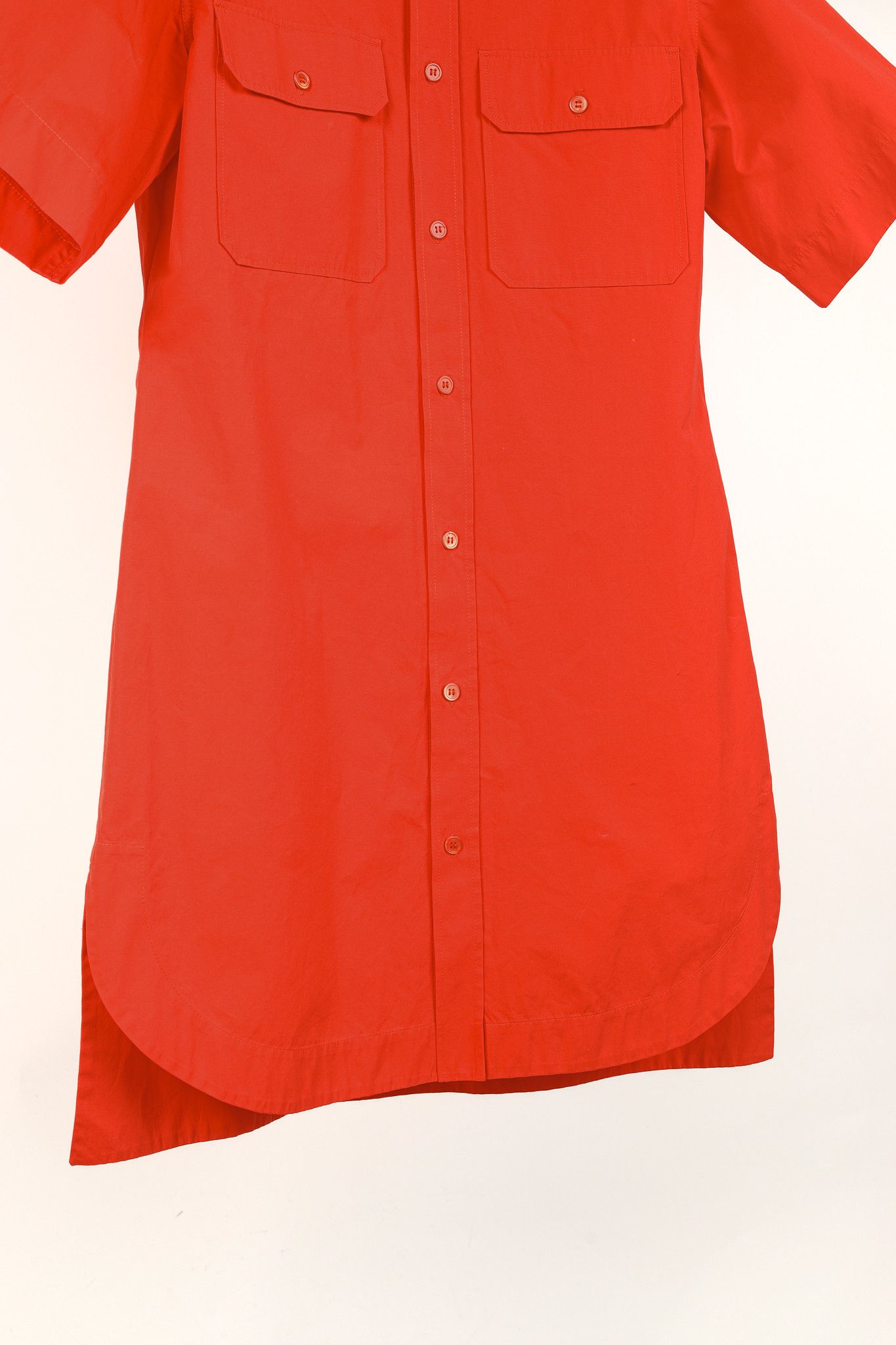 Marni Marni Red Cotton Poplin Short-Sleeve Shirt Dress Size M / US 6-8 / IT 42-44 - 7 Thumbnail