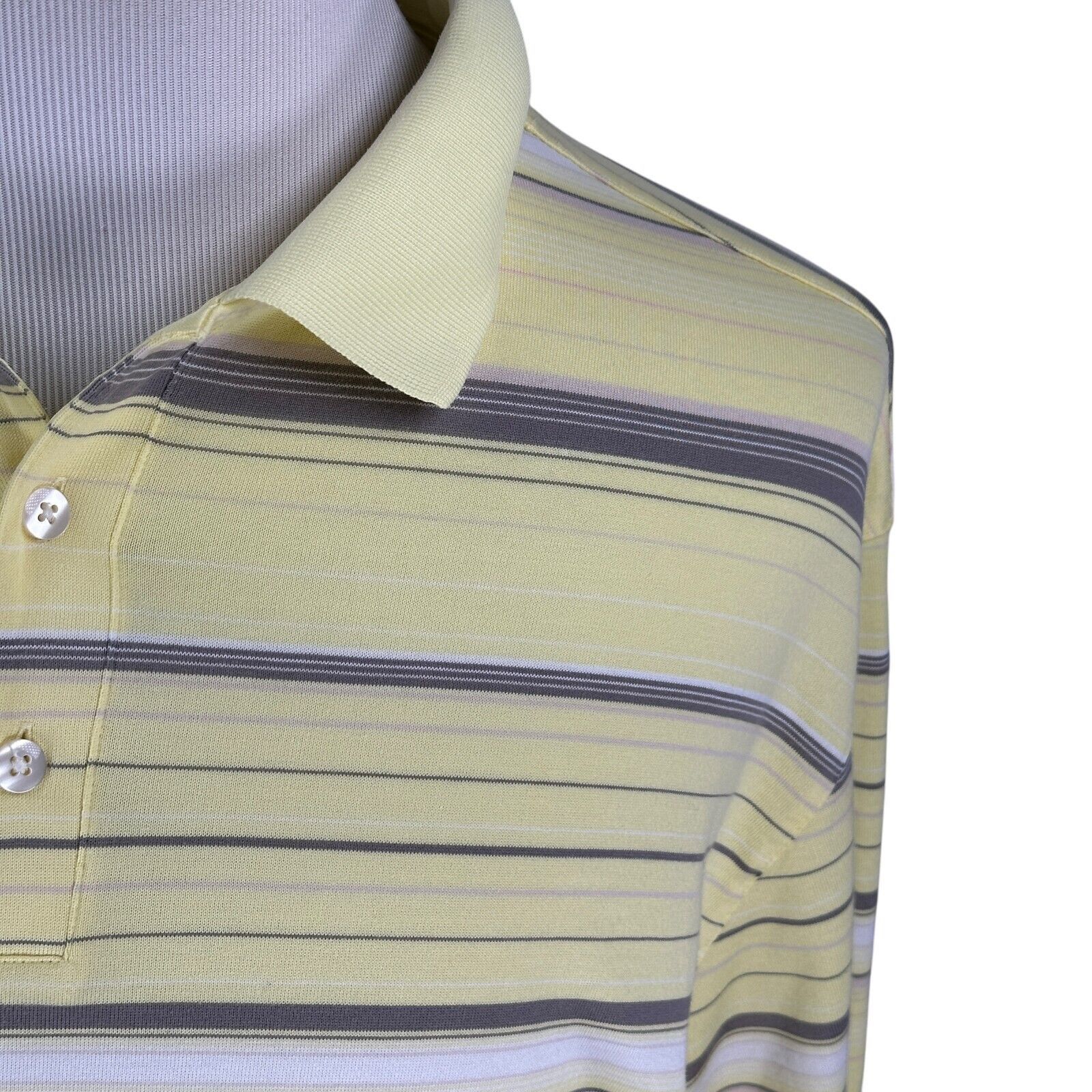Nike Nike Tiger Woods Polo Shirt Men’s XL Yellow Striped Golf Size US XL / EU 56 / 4 - 3 Thumbnail