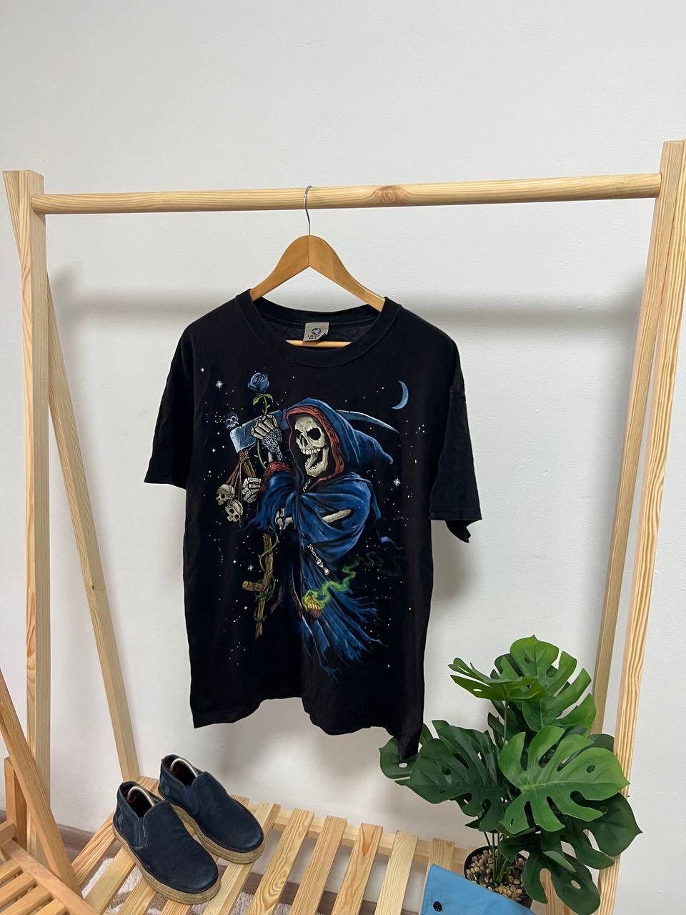 Liquid Blue × Vintage Y2K Skelton Grim Reaper Liquid Blue Tee Size US XL / EU 56 / 4 - 5 Thumbnail