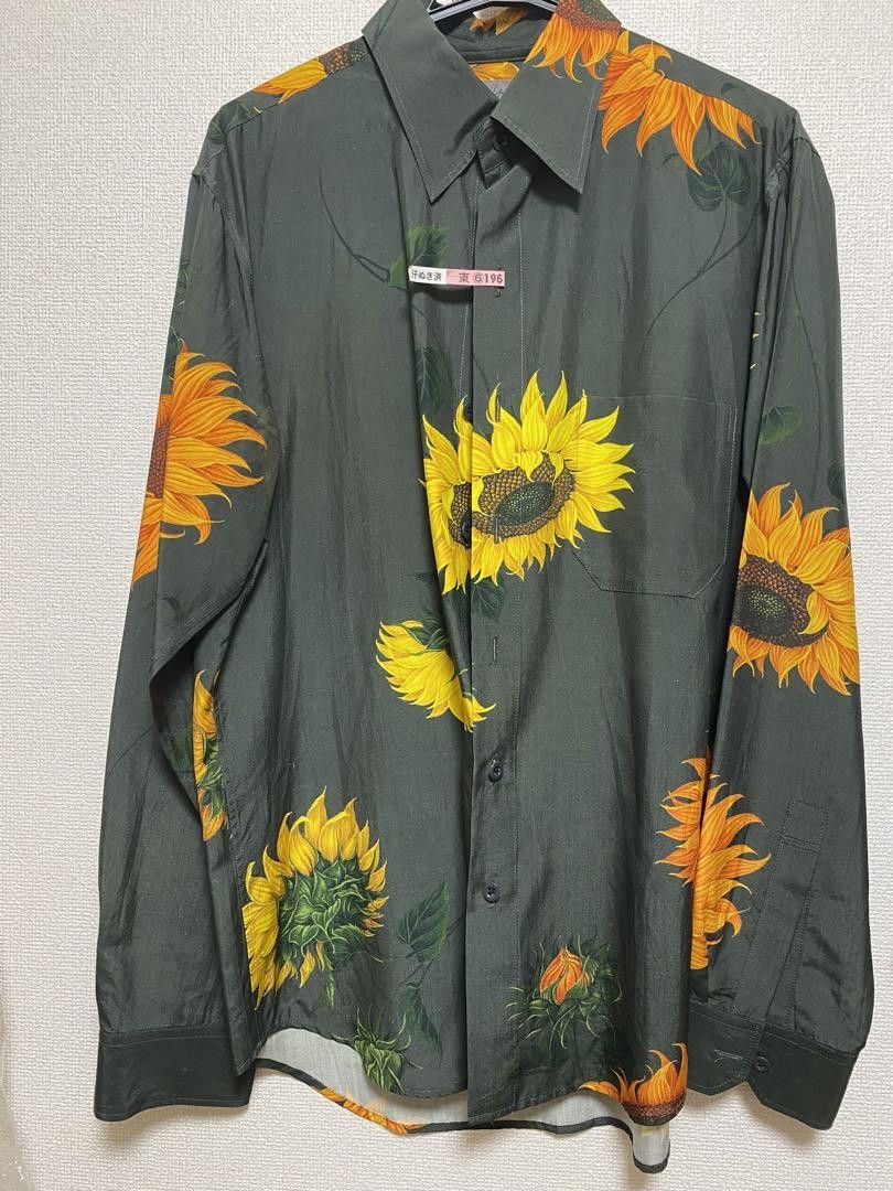 Yohji Yamamoto POUR HOMME archive sun flower shirrts silk shirts Size US L / EU 52-54 / 3 - 1 Thumbnail