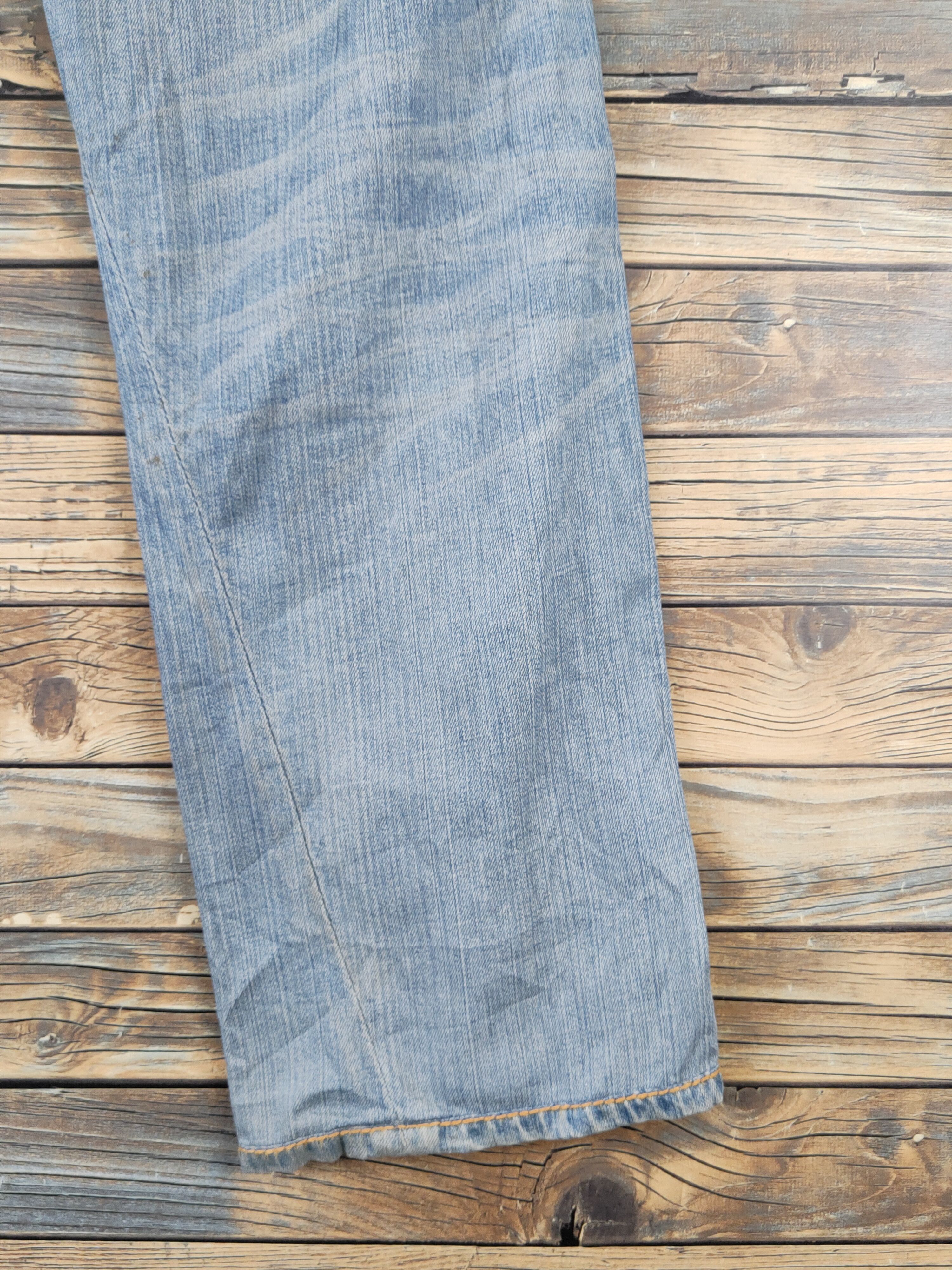 Stitch's Jeans Stitch's Blue selvedge Distressed Ripped Jeans #W1905 Size US 29 - 15 Thumbnail