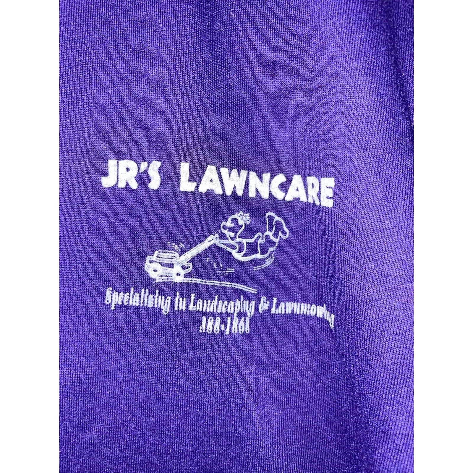 Jerzees Vintage Lawnmowing Shirt Jr's Lawncare Landscaping Tee 90s Size US L / EU 52-54 / 3 - 3 Thumbnail