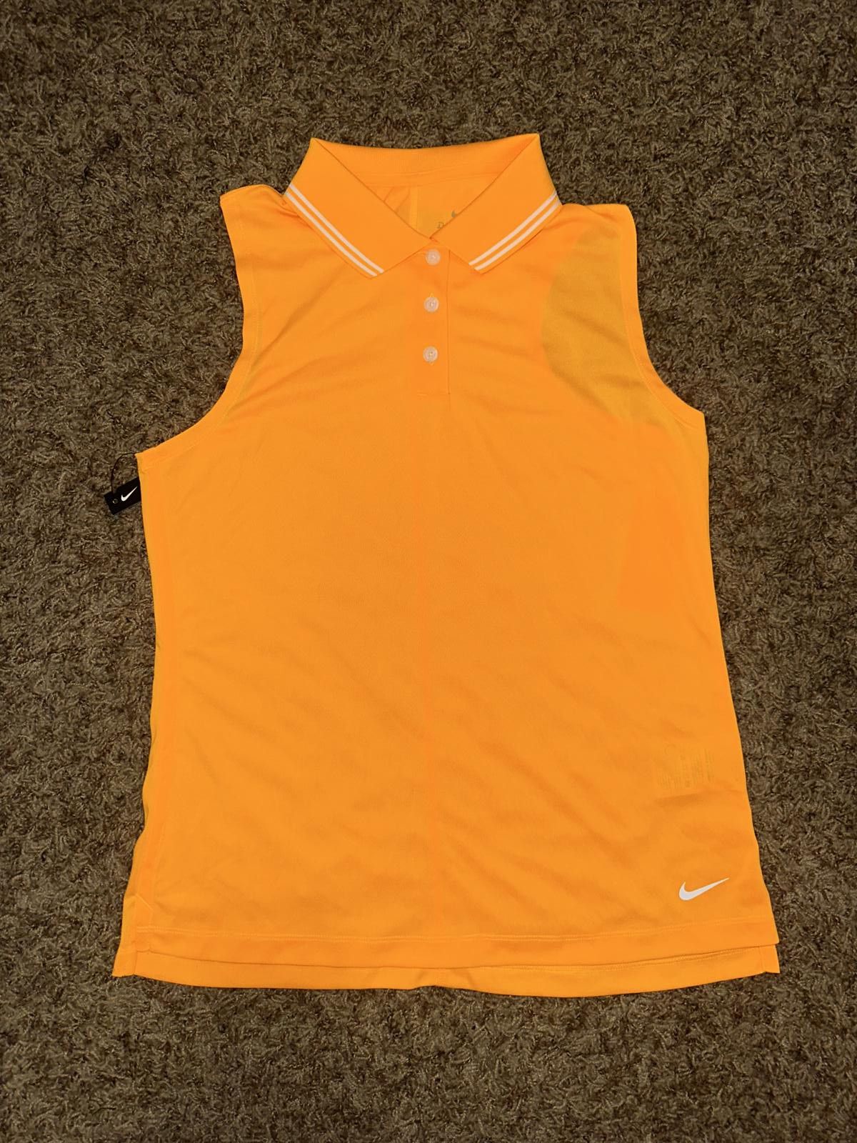 Nike Nike Women’s Victory Dri Fit Sleeveless Orange Peel Golf Polo Sample Size S / US 4 / IT 40 - 1 Thumbnail
