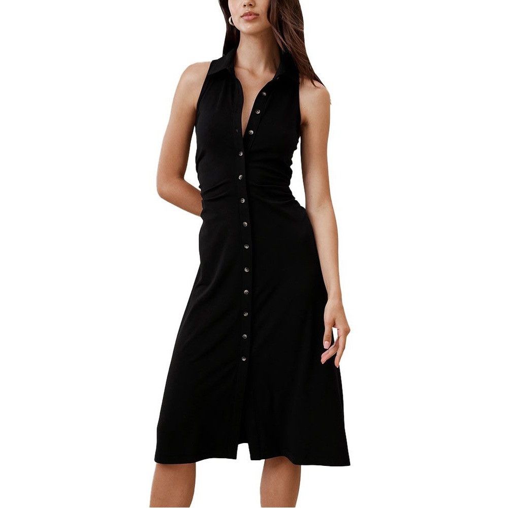 Banana Republic Banana Republic Racer Ruched Waist Shirring Side Midi Dress Size M / US 6-8 / IT 42-44 - 1 Thumbnail
