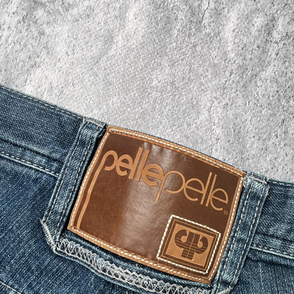 Japanese Brand × Pelle Pelle × Vintage Pelle Pelle Faded Denim Vintage USA Embroidered Logo Pants Size US 29 - 4 Thumbnail