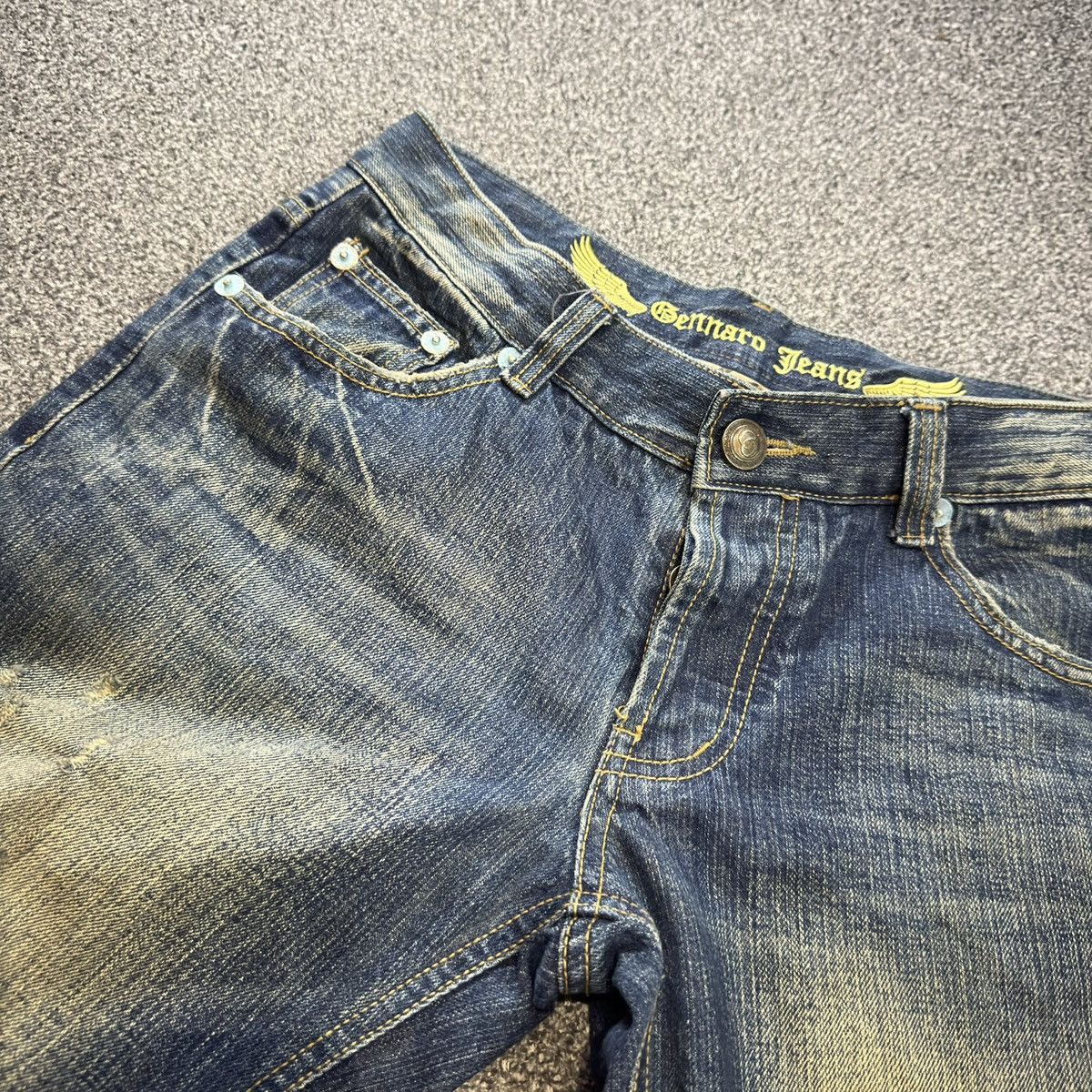 If Six Was Nine Insane ‼️ Flared Distressed Whisker Denim LGB Style Gennaro Size US 31 - 12 Thumbnail