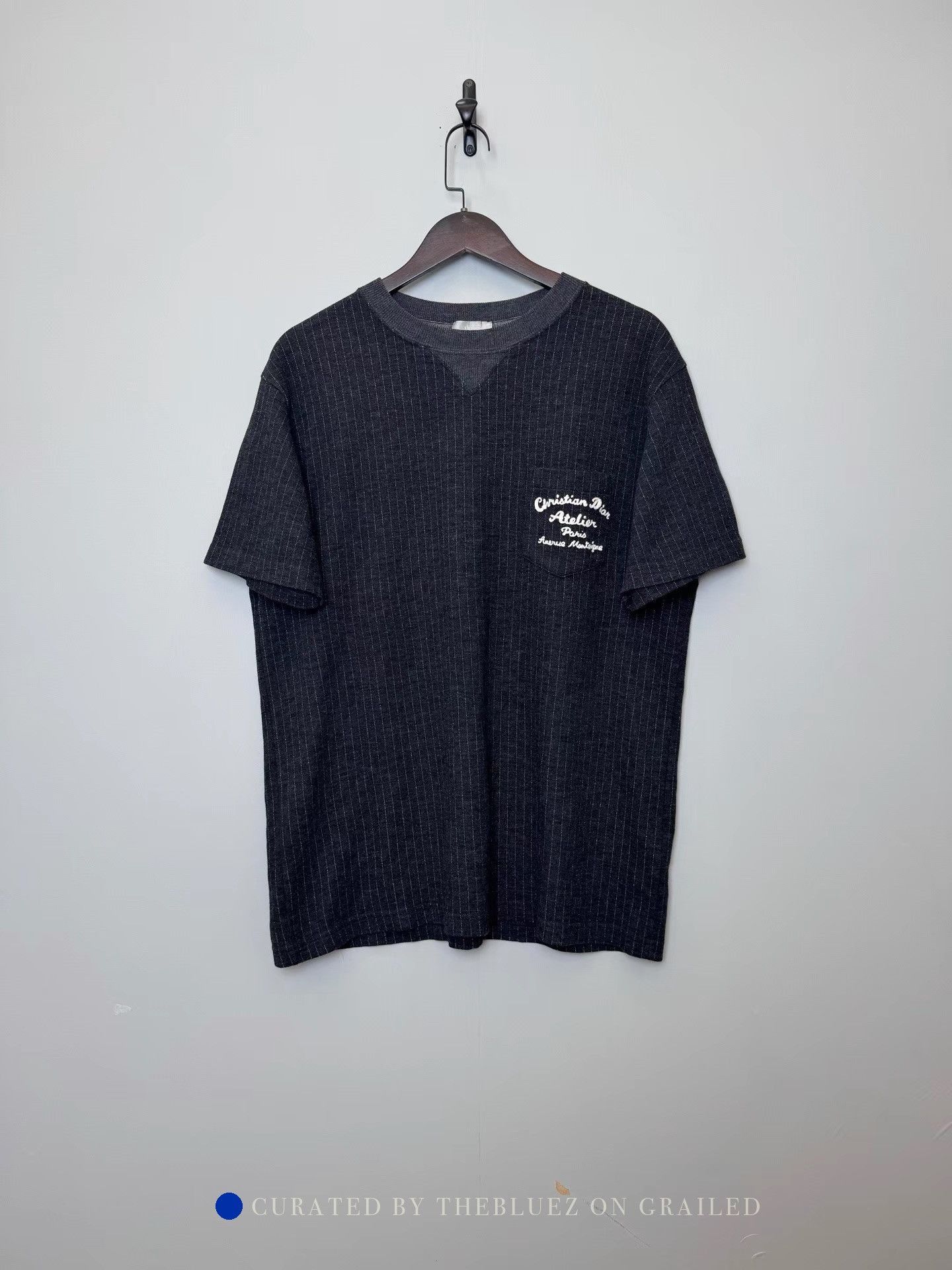Dior Stripe Knit Short Sleeve Tee with Pocket Size US XL / EU 56 / 4 - 1 Thumbnail