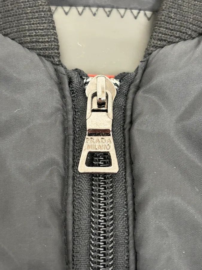 Prada 2000s Prada Black Nylon Bomber Jacket Size US M / EU 48-50 / 2 - 9 Thumbnail