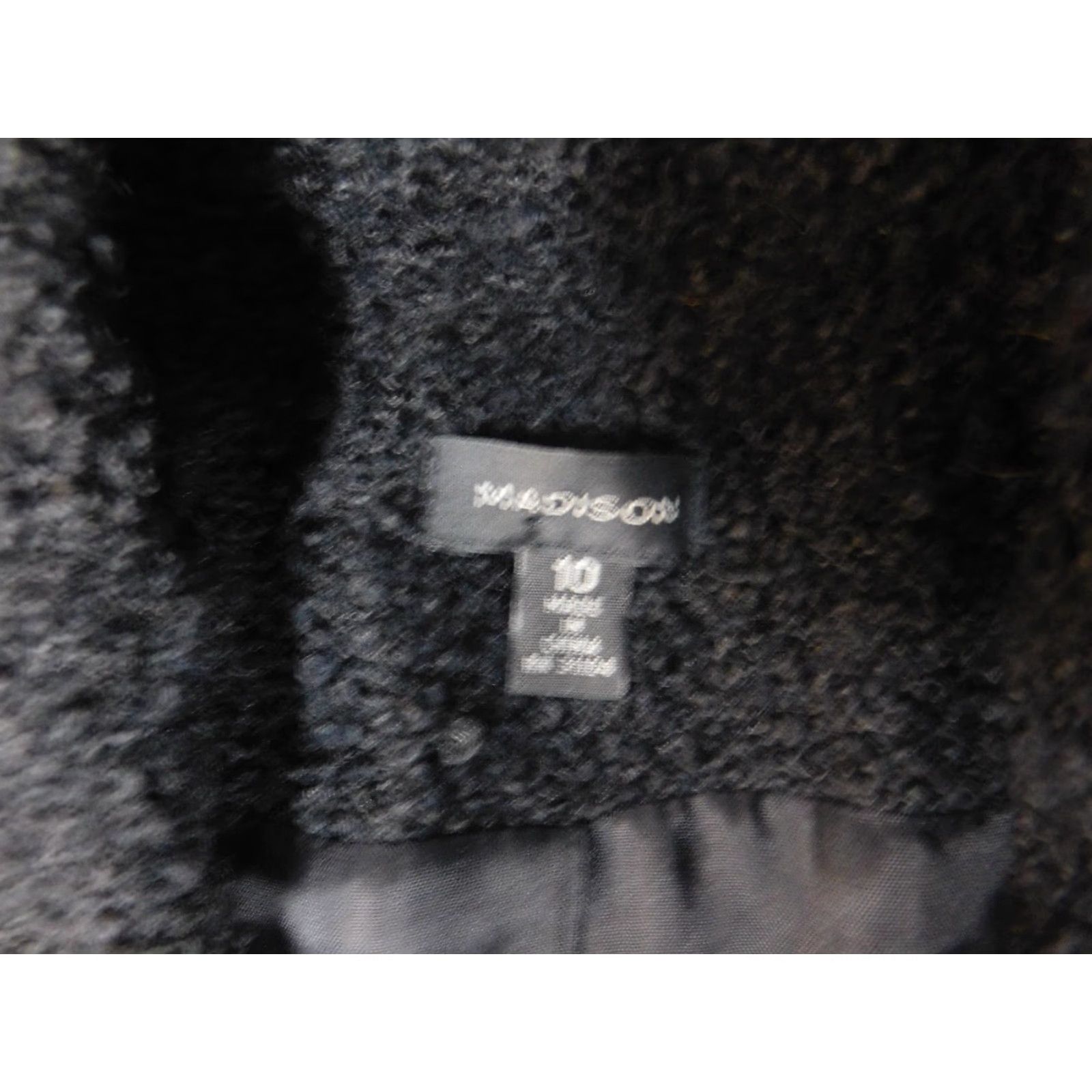 Madison Madison Womens Jacket 10 Black Button Knit Embroidered Polyester Mid-Length Jacket Womens Boys?no Size L / US 10 / IT 46 - 5 Thumbnail