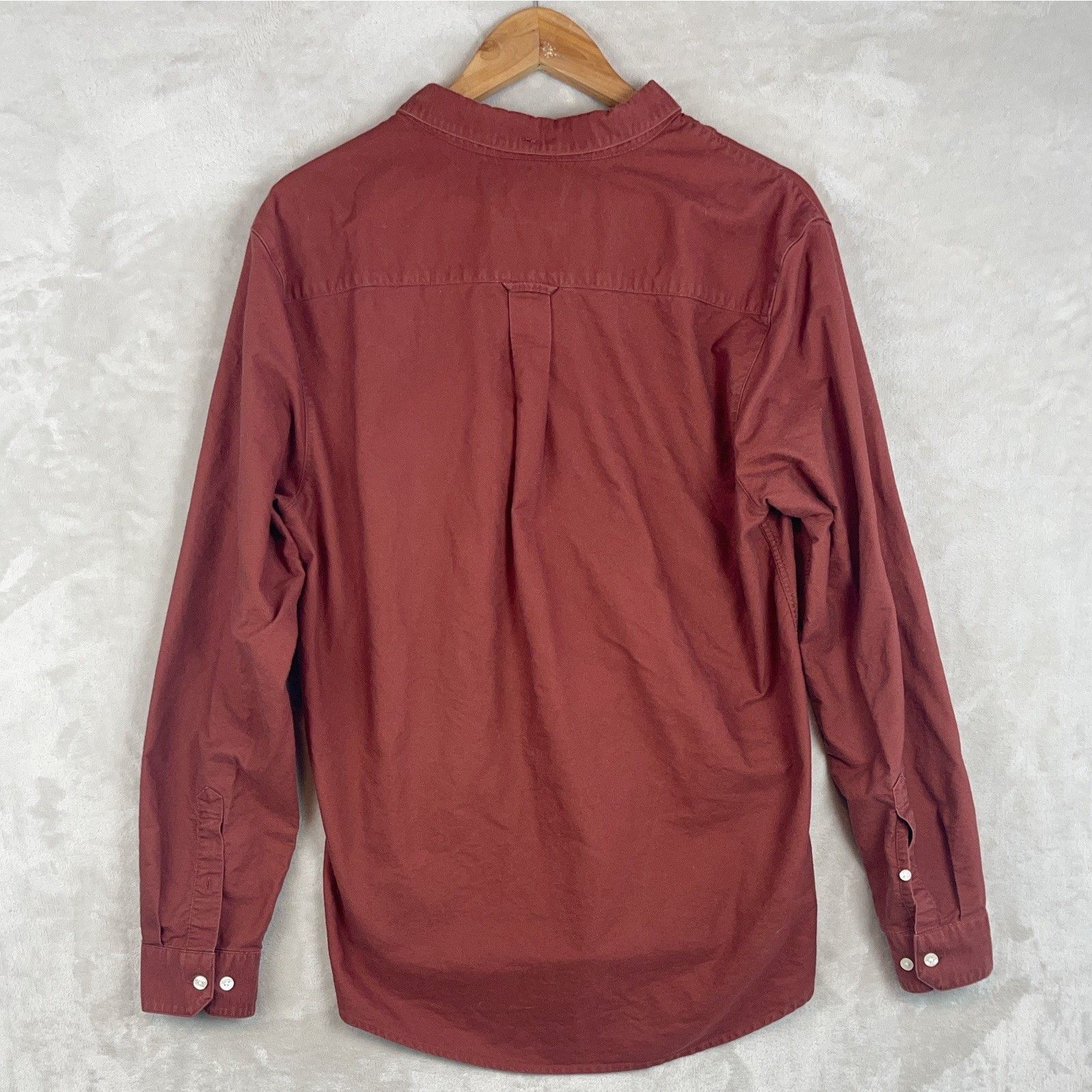 Farah Farah Brewer Slim Fit Oxford Cotton Shirt Terracota XL Size US XL / EU 56 / 4 - 3 Thumbnail