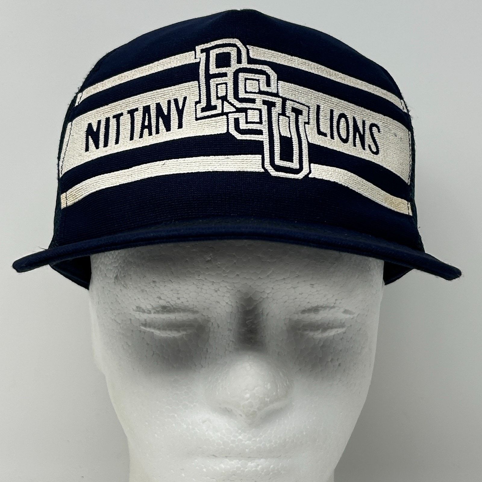 Vintage Vintage 80s Penn State Nittany Lions Trucker Hat Cap Blue Size ONE SIZE - 2 Thumbnail
