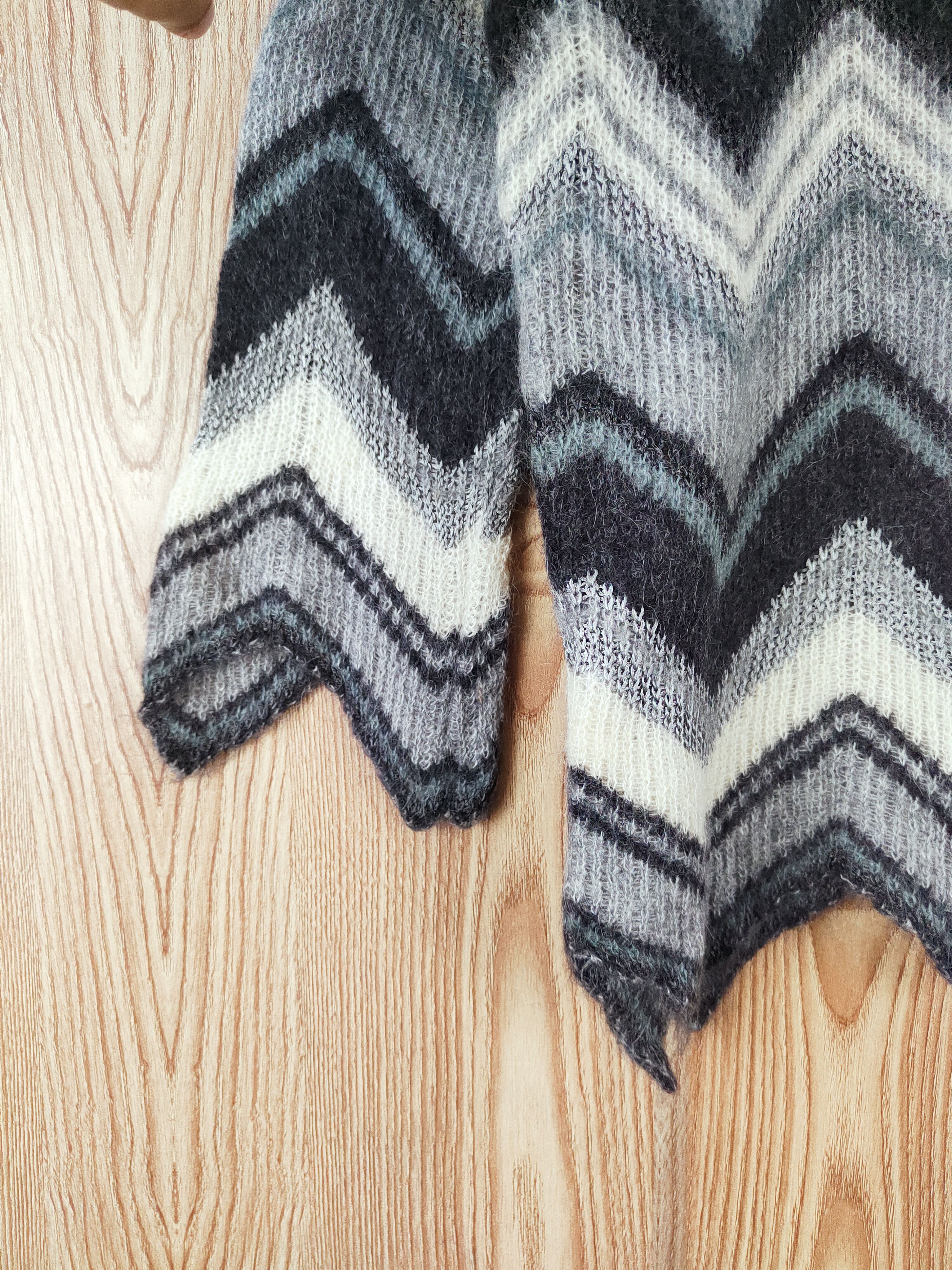 Homespun Knitwear Adrianna Velle Gray mohair Knitwear Blouses #W480 Size M / US 6-8 / IT 42-44 - 5 Thumbnail