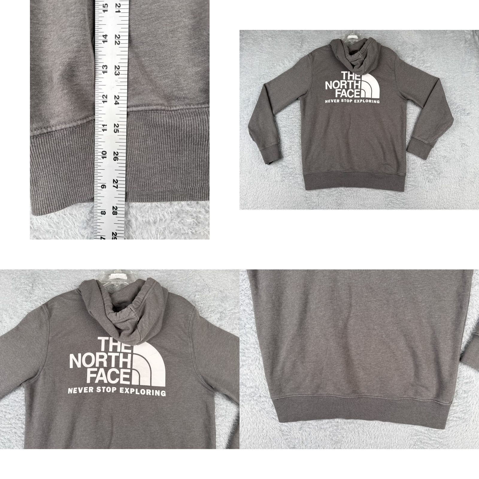 The North Face The North Face Hoodie Mens Adult Medium Gray Pullover Cotton Blend Pocket Crew Neck All Seasons Hooded Size US M / EU 48-50 / 2 - 9 Thumbnail