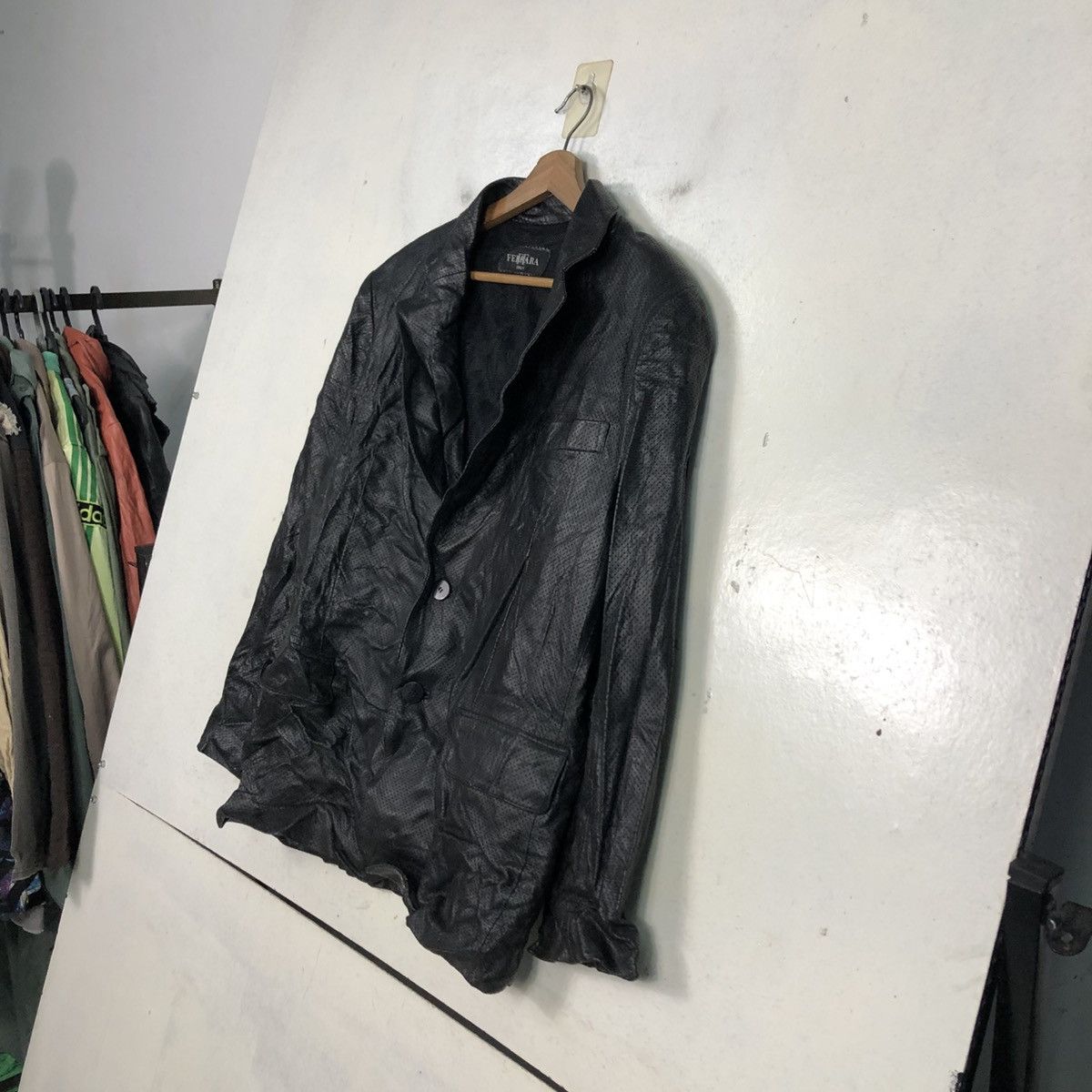 Japanese Brand Vintage Leather Jacket Ferrara Italy Issey Miyake Size US M / EU 48-50 / 2 - 4 Thumbnail