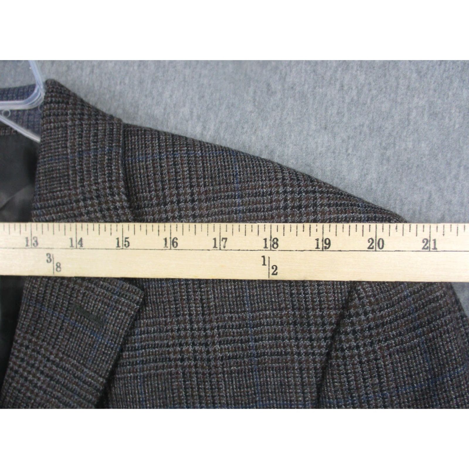 Ralph Lauren VINTAGE Lauren Ralph Lauren Jacket Mens 42S Brown Wool Glen Plaid Blazer Sport Coat Size 42R - 6 Thumbnail