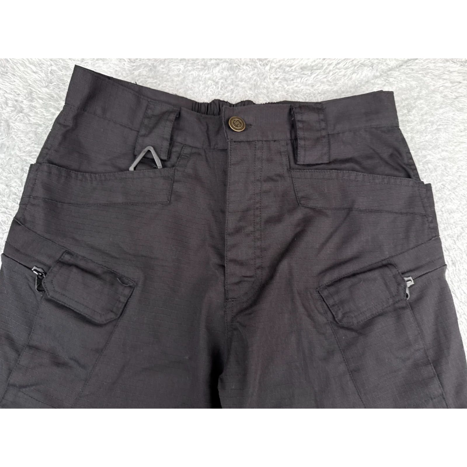 Vintage Tactical Pants Men 32 Black Cargo Gusseted Knee Rip-Stop Fabric Poly Blend 32x29 Size US 32 / EU 48 - 4 Thumbnail