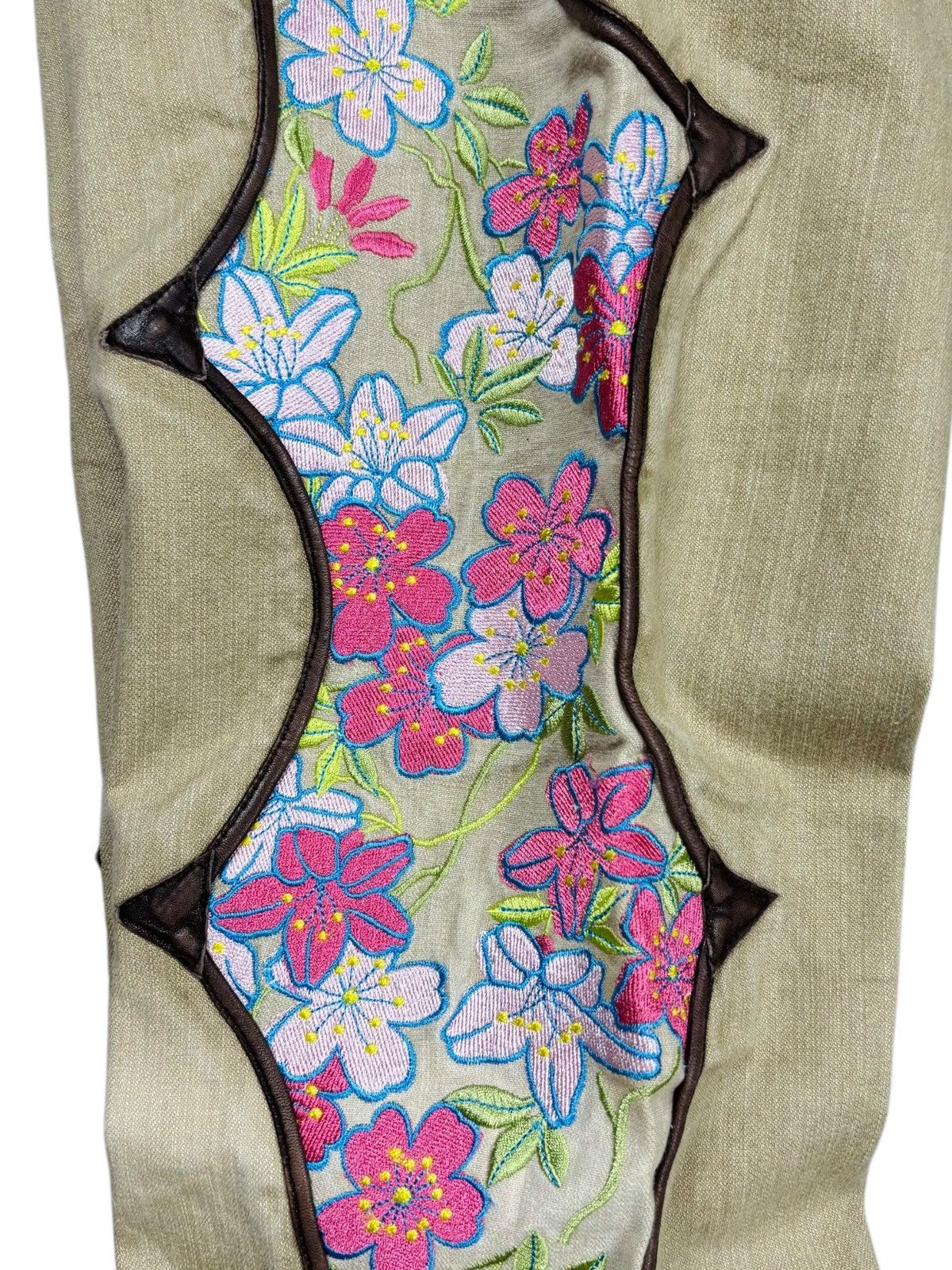 If Six Was Nine 2000s Attache De Prese Mexican Style Patchwork Flared Pants Size US 28 / EU 44 - 10 Thumbnail