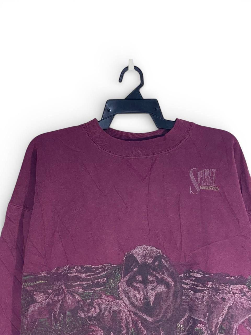 Vintage 90s wolf vagabond wild animal sweatshirt size 2XL