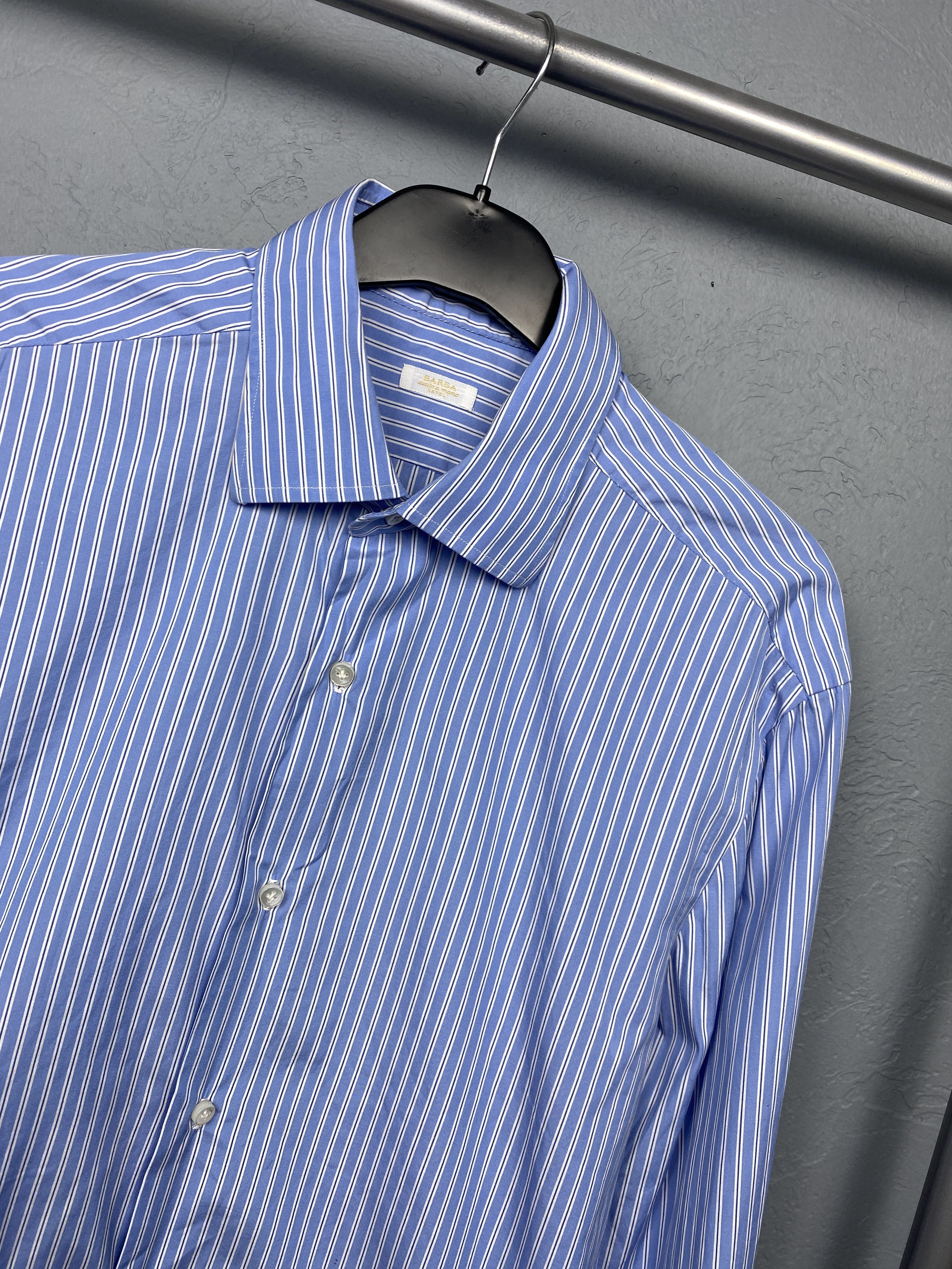 Barba Napoli Barba Napoli Vintage Mens Striped Long Sleeve Shirt Size US L / EU 52-54 / 3 - 2 Thumbnail
