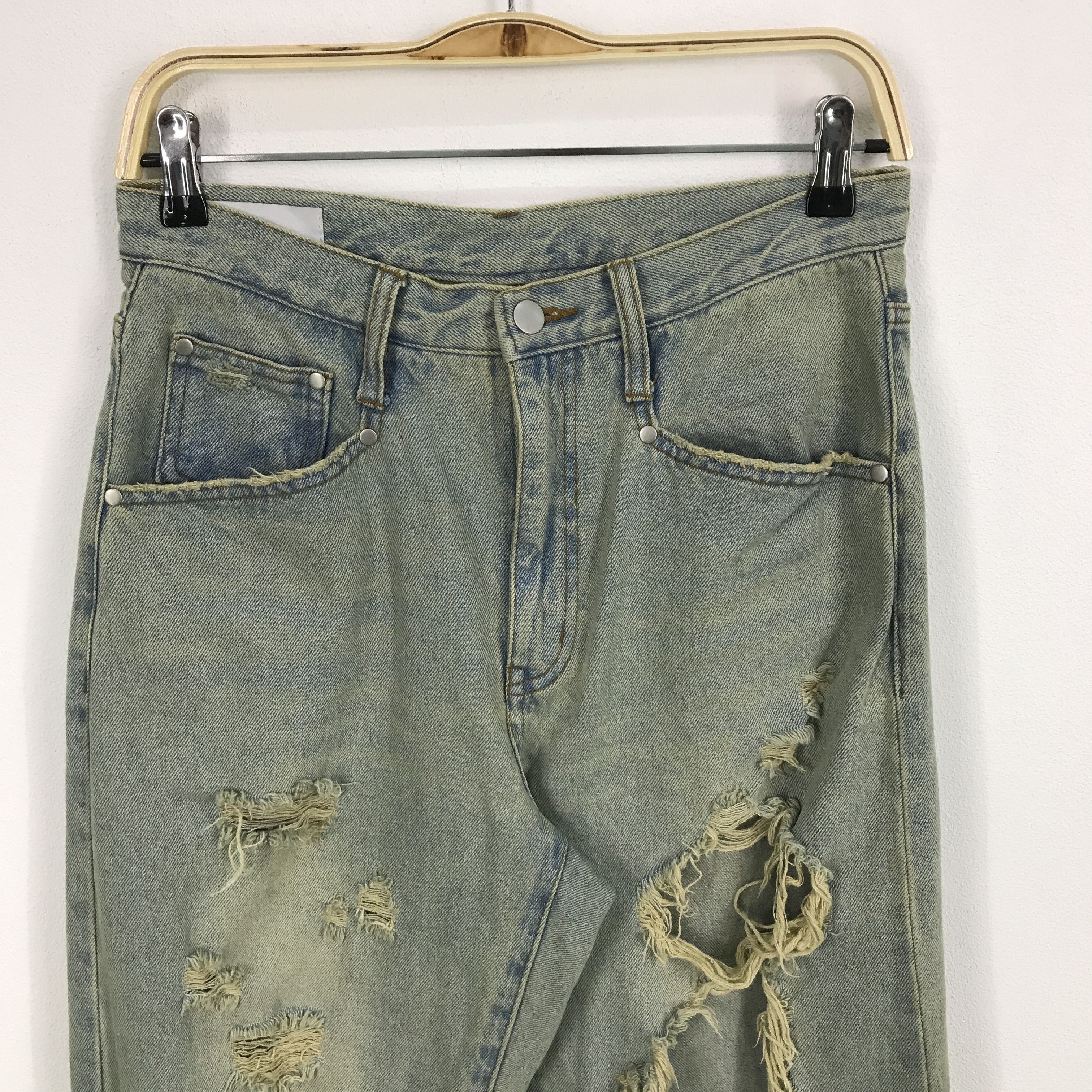 Japanese Brand Japan fashion style the standard distressed Baggy jean Size US 29 - 3 Thumbnail