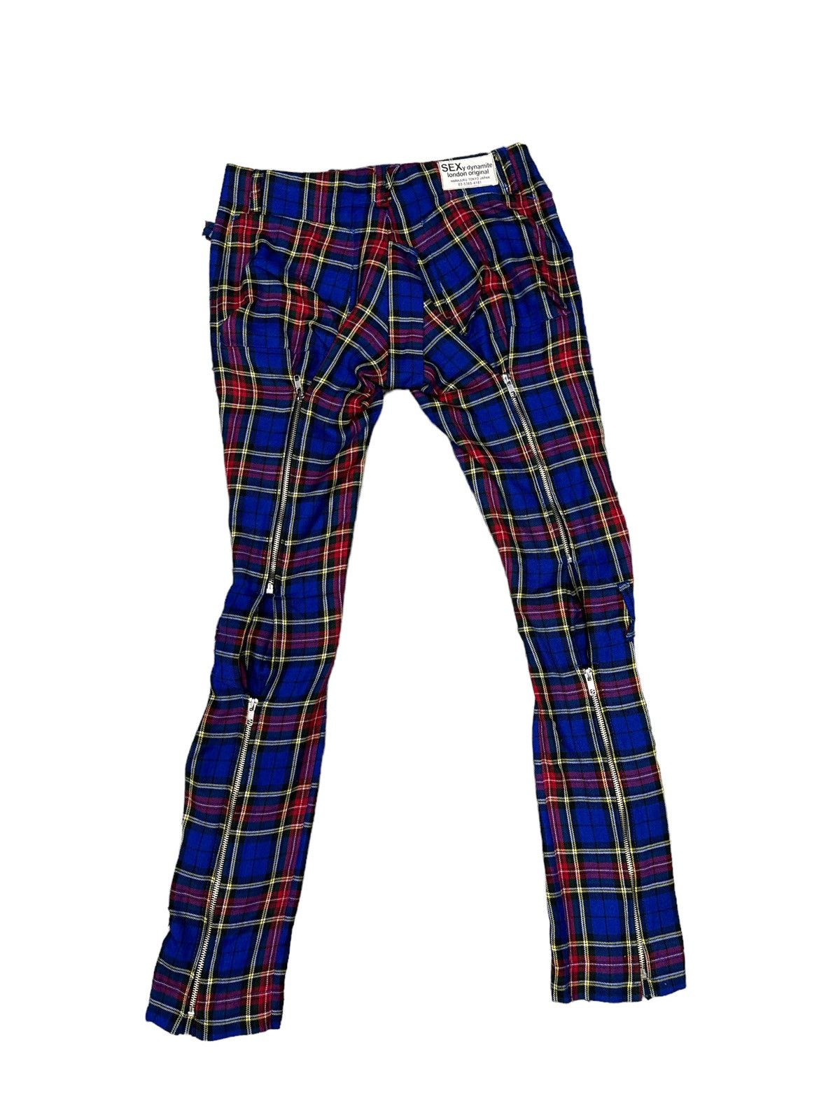 Japanese Brand SEXY DYNAMITE LONDON MULTIZIPPER BONDAGE TARTAN PANTS Size US 30 / EU 46 - 1 Thumbnail