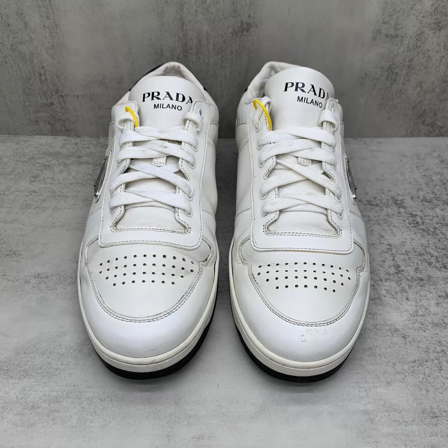 Prada Prada White Triangle Logo Sneakers Size 43 85 New Size US 10 / EU 43 - 4 Thumbnail
