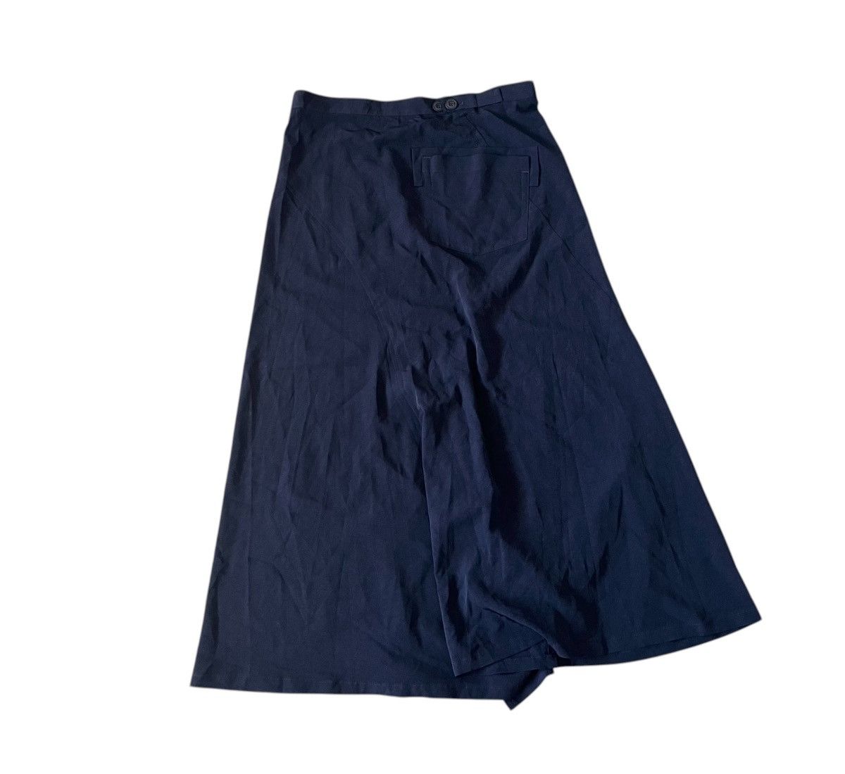 Yohji Yamamoto TAX FREE 🇺🇸 yohji yamamoto y’s asymmetrical flowy navy skirt Size 29" - 1 Thumbnail