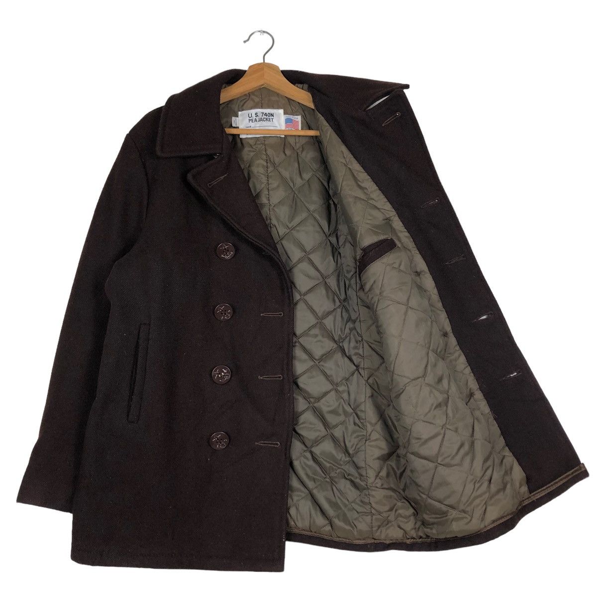 Schott Double Collar Wool Biker Jacket U.S. 740N Schott Pea Jacket Size US M / EU 48-50 / 2 - 11 Thumbnail