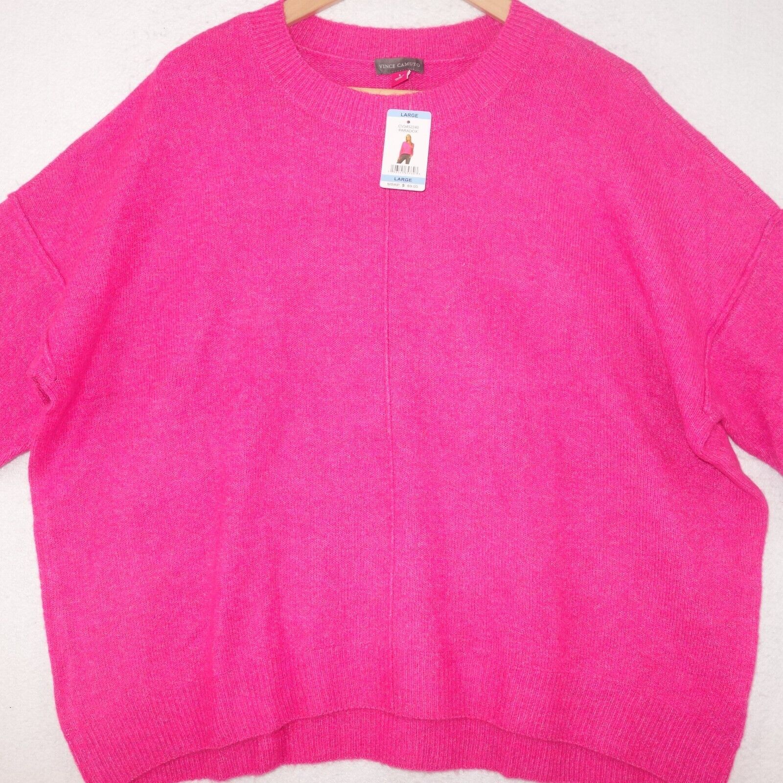 Vince Camuto NEW Vince Camuto Center Seam Crewneck Soft Sweater Size L / US 10 / IT 46 - 4 Thumbnail