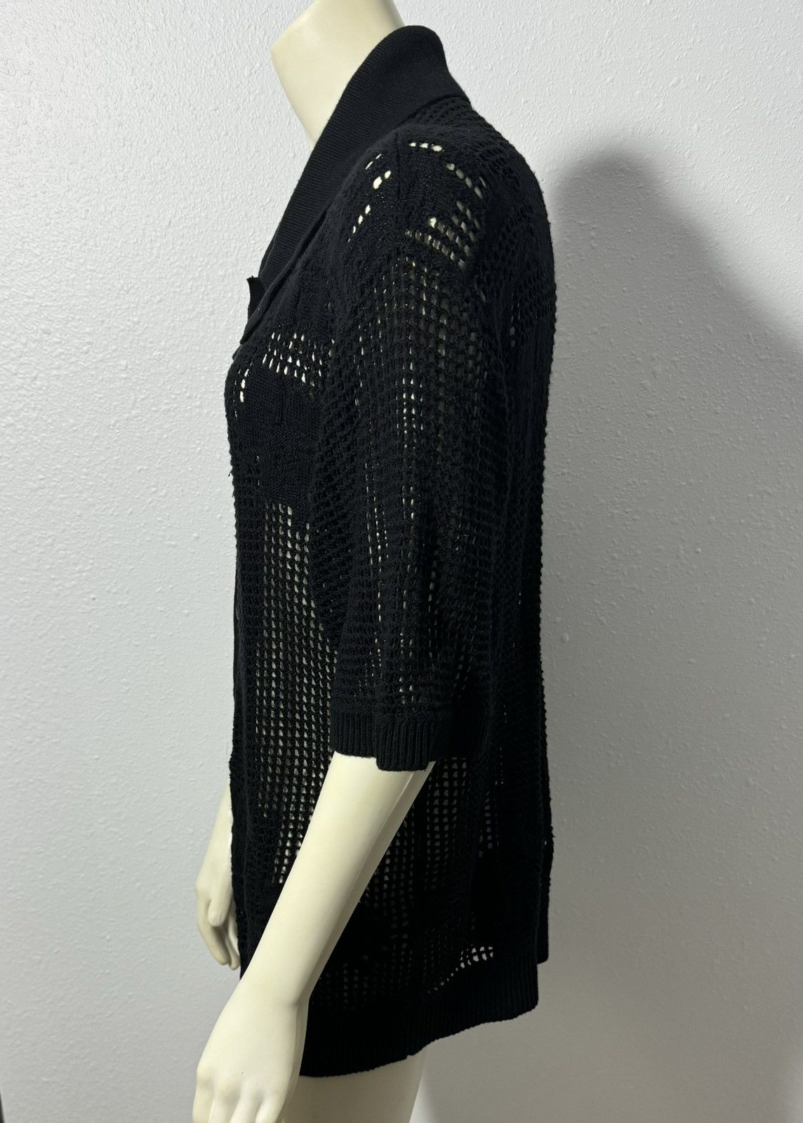 Amiri EUC Amiri Floral Mesh Crochet Button Down Top Size US M / EU 48-50 / 2 - 3 Thumbnail