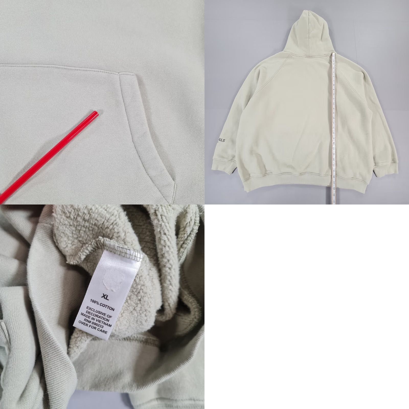Fear of God Fear Of God Essentials Hoodie Mens XL Green Oversized Fleece Kangaroo Pocket Logo Boxy/Regular Fit Size US XL / EU 56 / 4 - 8 Thumbnail