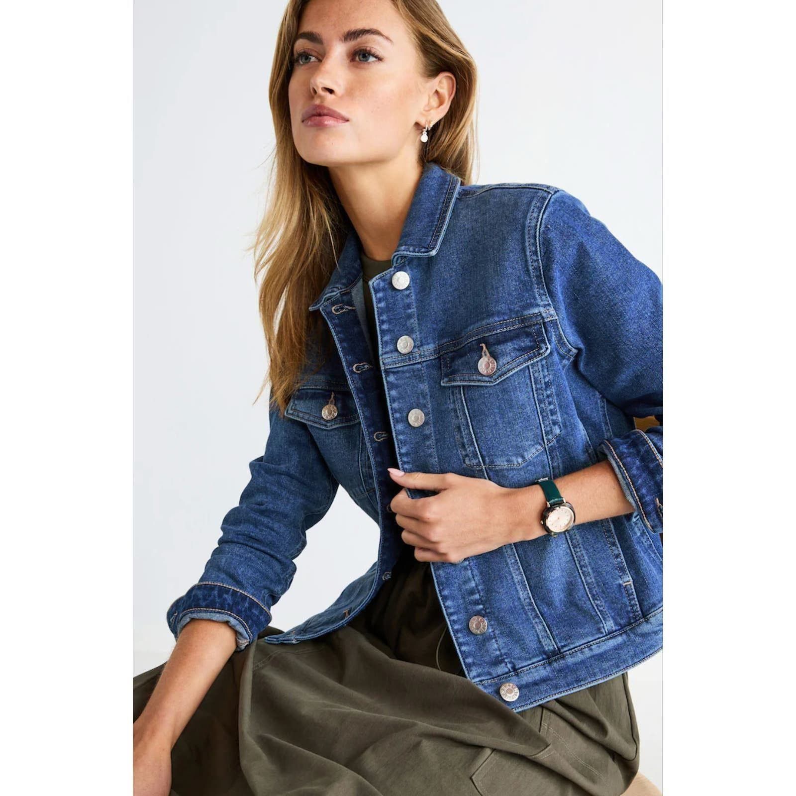 NEXT NWT Next Blue Cotton Women's M Basic Jacket Coat Vest Size M / US 6-8 / IT 42-44 - 6 Thumbnail