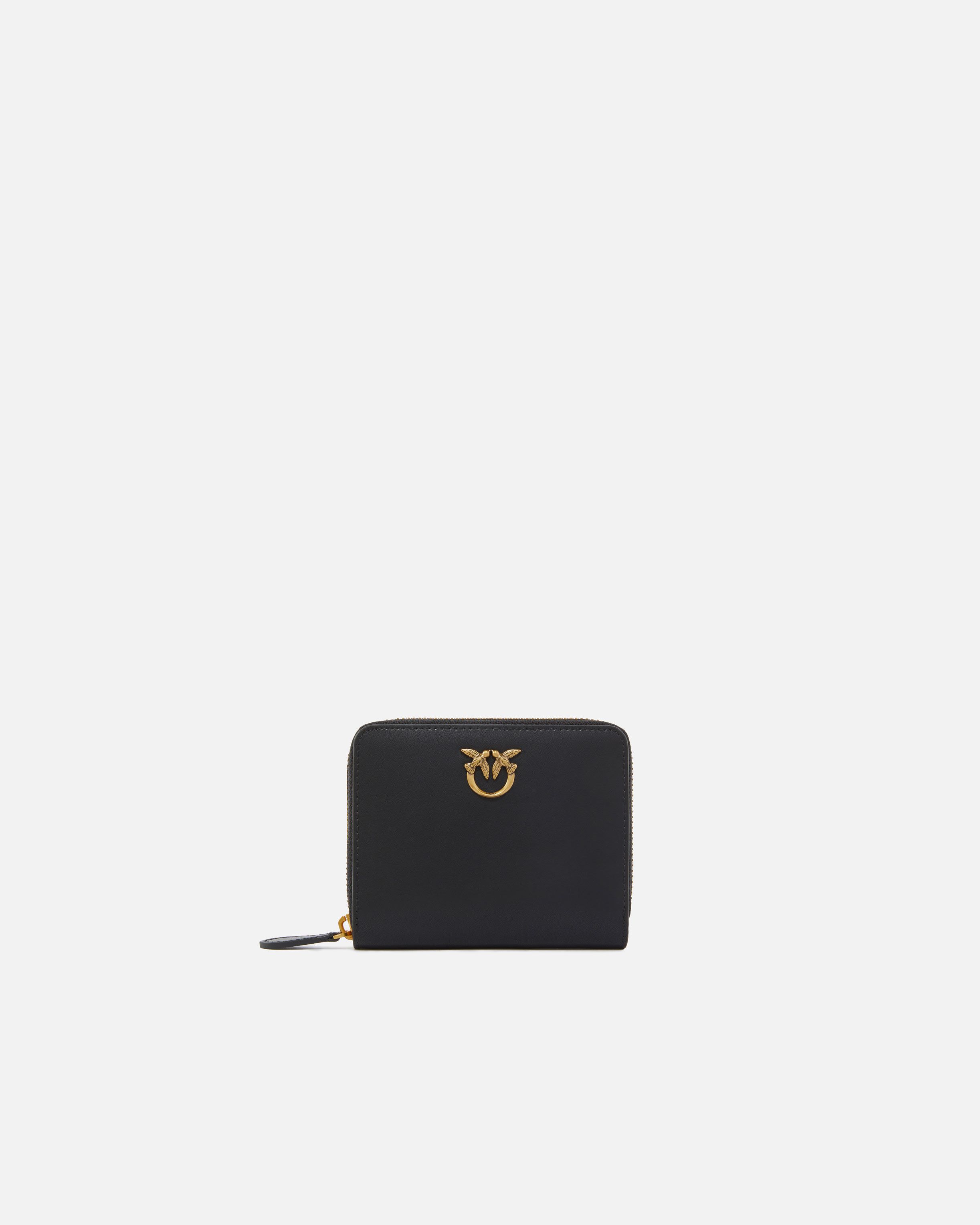 Pinko o1s22i1n0824 Size: OS / Leather Zip-Around Wallet in Black Size ONE SIZE - 1 Thumbnail