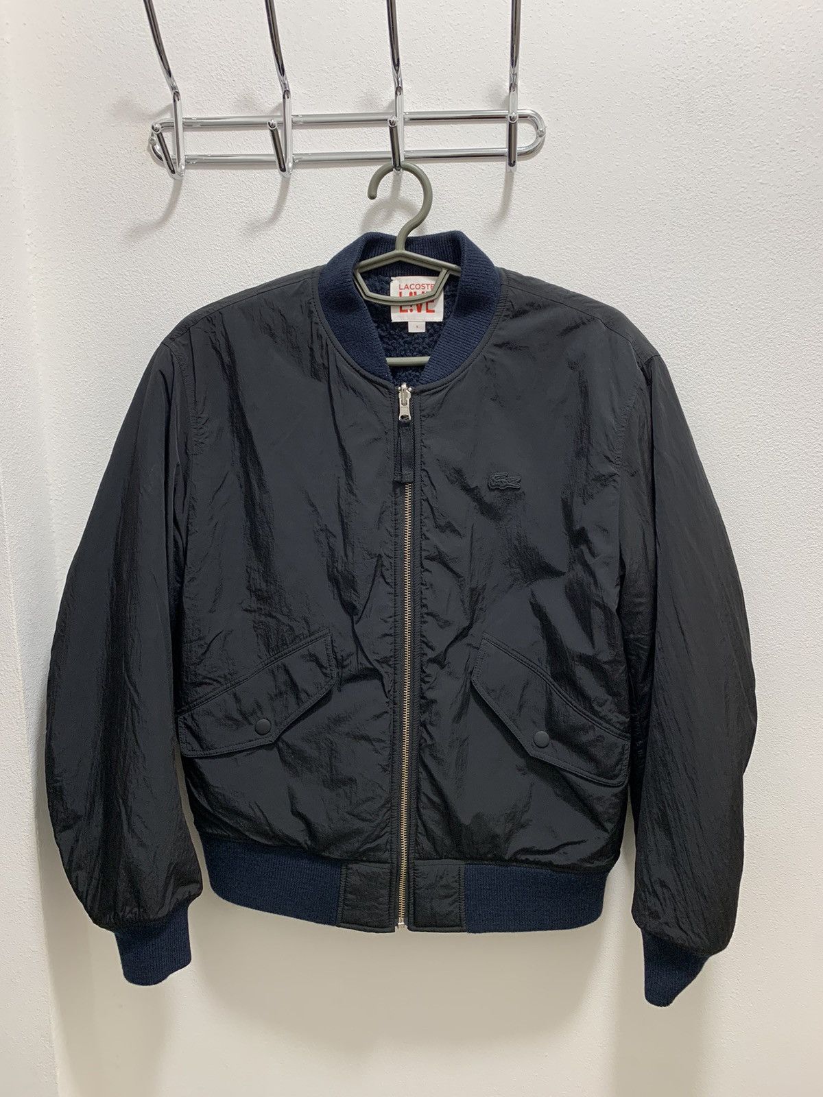 Lacoste Live Nylon/Sherpa Reversible bomber jacket