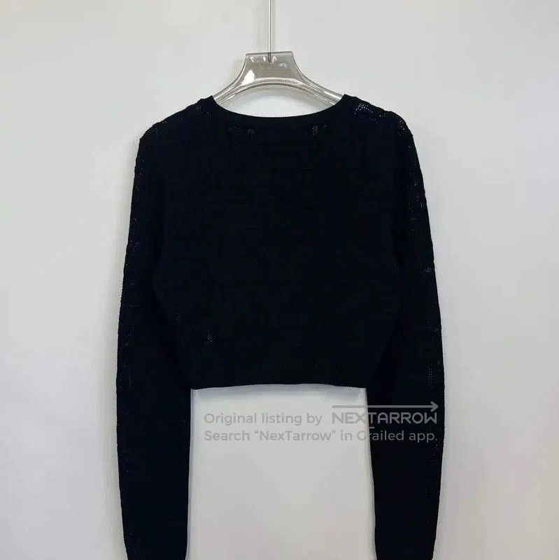 Fendi Fendi Black Women's Cropped Knit Sweater . Size S / US 4 / IT 40 - 2 Thumbnail