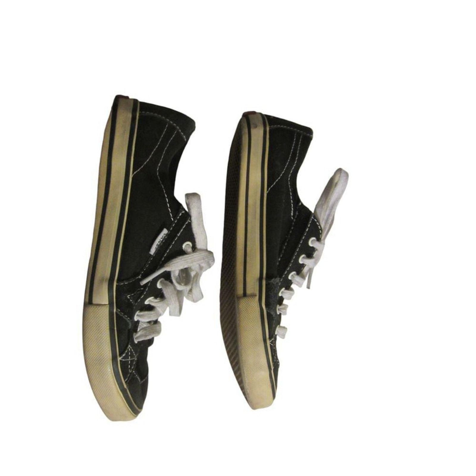 Vans Y2K Streetwear Black Canvas Lace-Up Sneakers VANS Women’s 7 Size US 7 / IT 37 - 3 Thumbnail