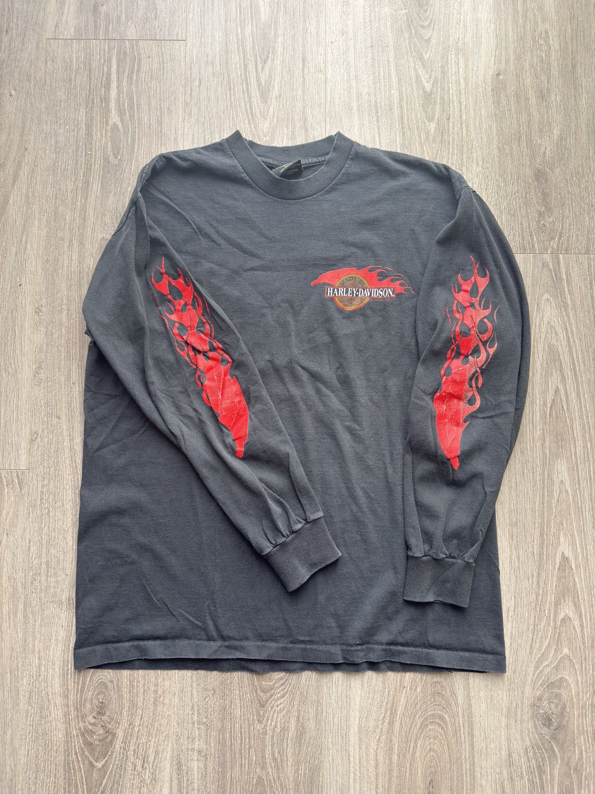 Harley Davidson 1990 Harley davidson longsleeve flames Size US L / EU 52-54 / 3 - 8 Thumbnail