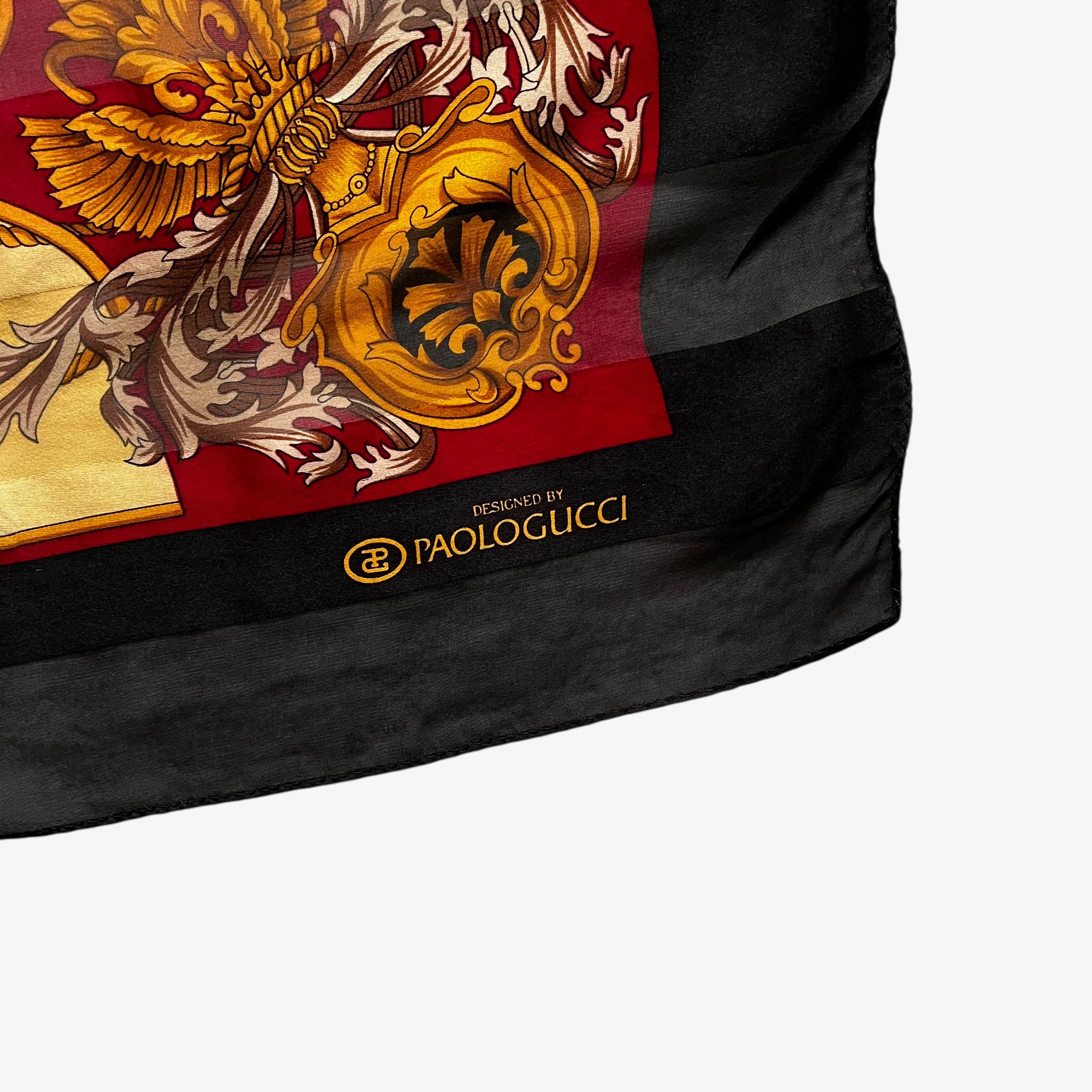 Paolo Gucci Vintage 80s Paolo Gucci Baroque Print Silk Scarf Size ONE SIZE - 2 Thumbnail
