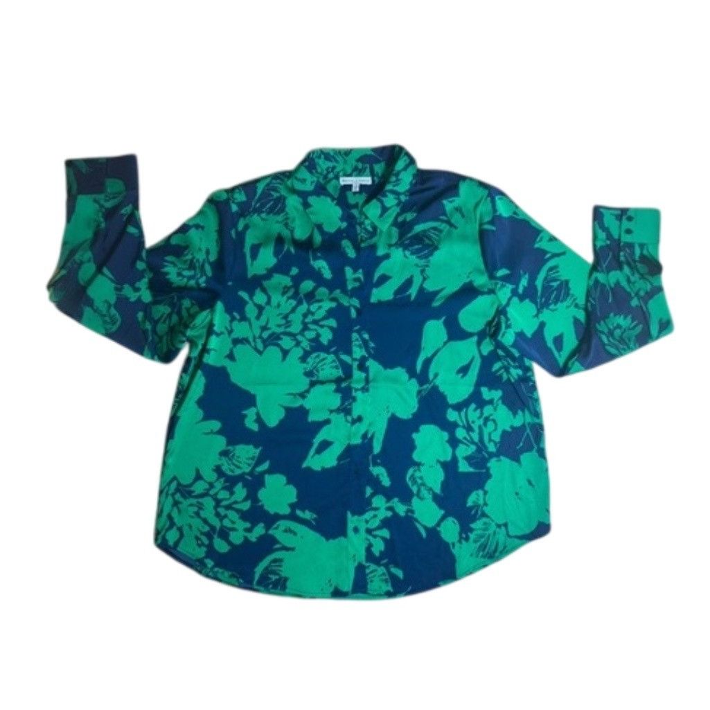 Other Maison d’Amelie Floral Button Down Shirt Green Blue Size XL Size XL / US 12-14 / IT 48-50 - 6 Thumbnail