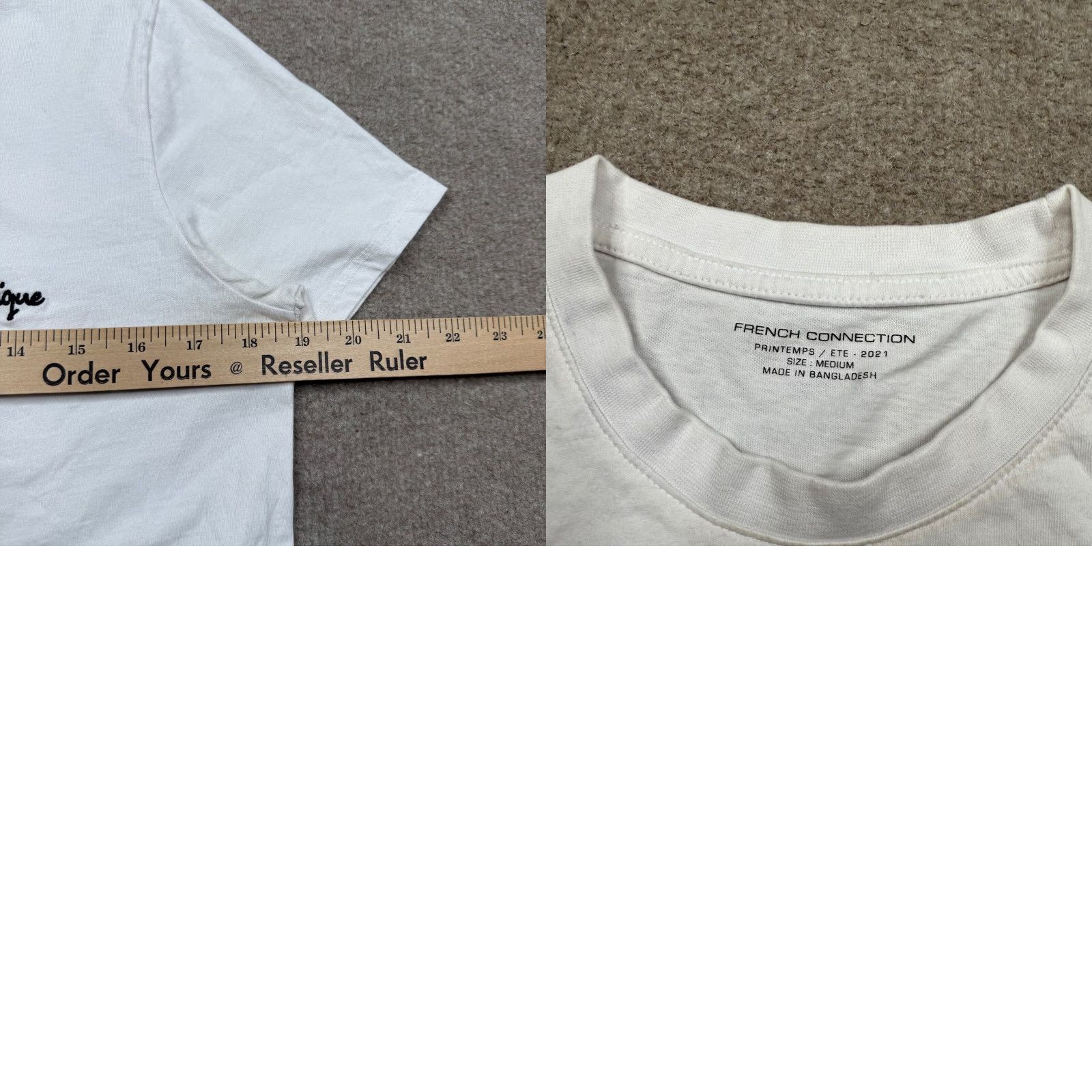 French Connection French Connection T Shirt Womens Size M White Short Sleeve Casual Ladies Size M / US 6-8 / IT 42-44 - 8 Thumbnail